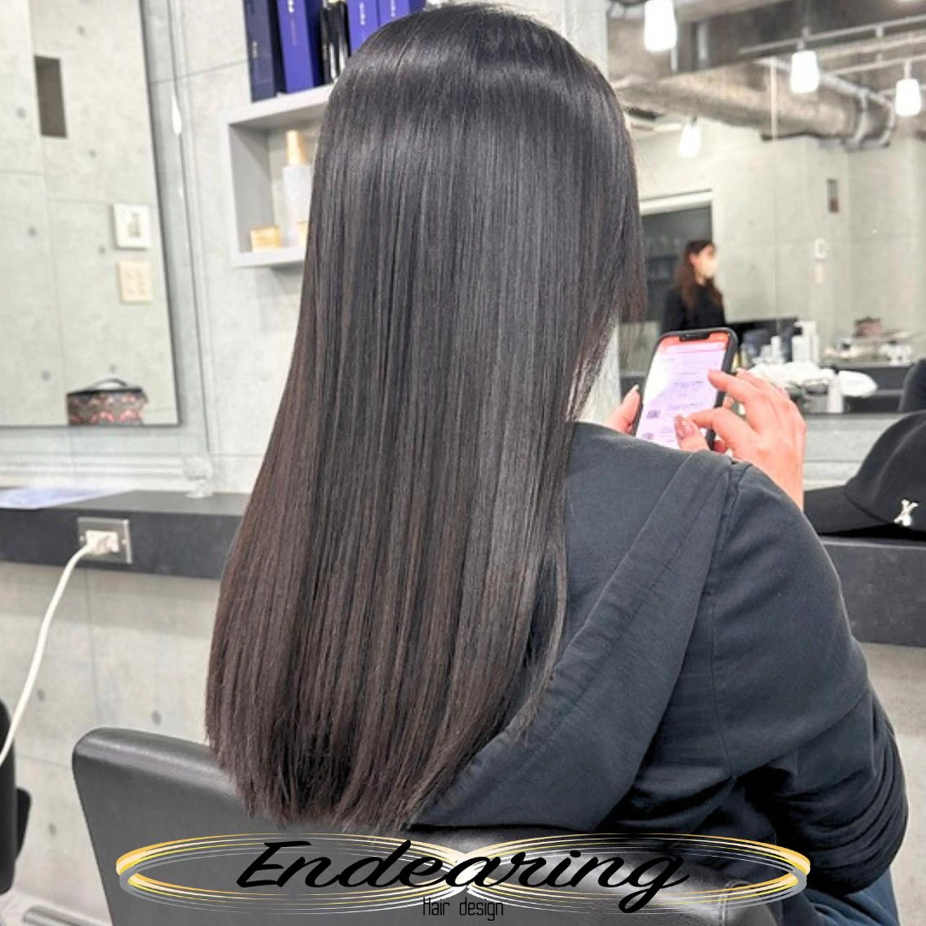 ロング レイヤーカット ロング ローレイヤー 小顔カット カット 縮毛矯正 柳田 怜那/銀座 Endearingのヘアスタイル