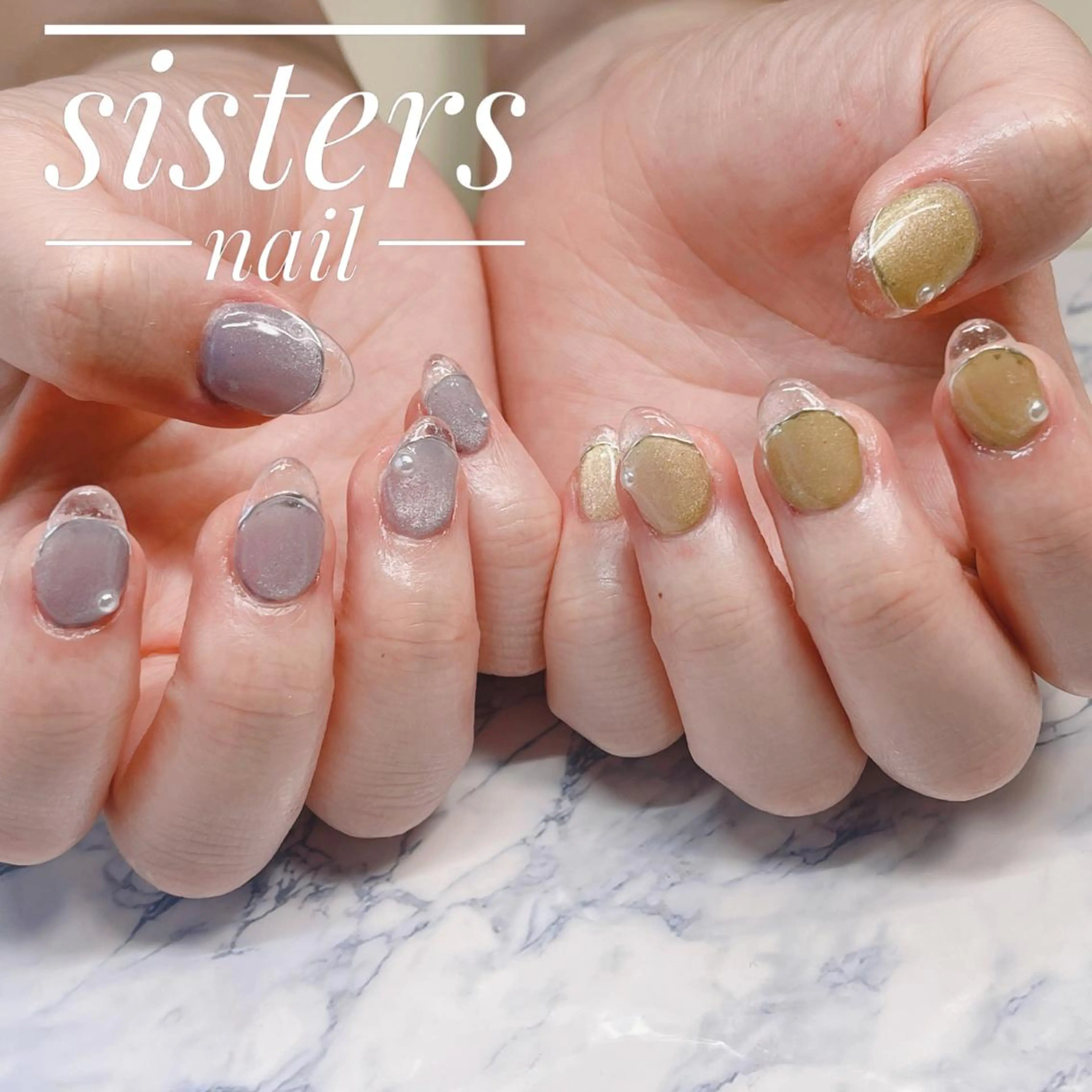 ネイル アートネイル クリアネイル フレンチネイル マグネットネイル ニュアンスネイル sisters nail.fのネイルデザイン