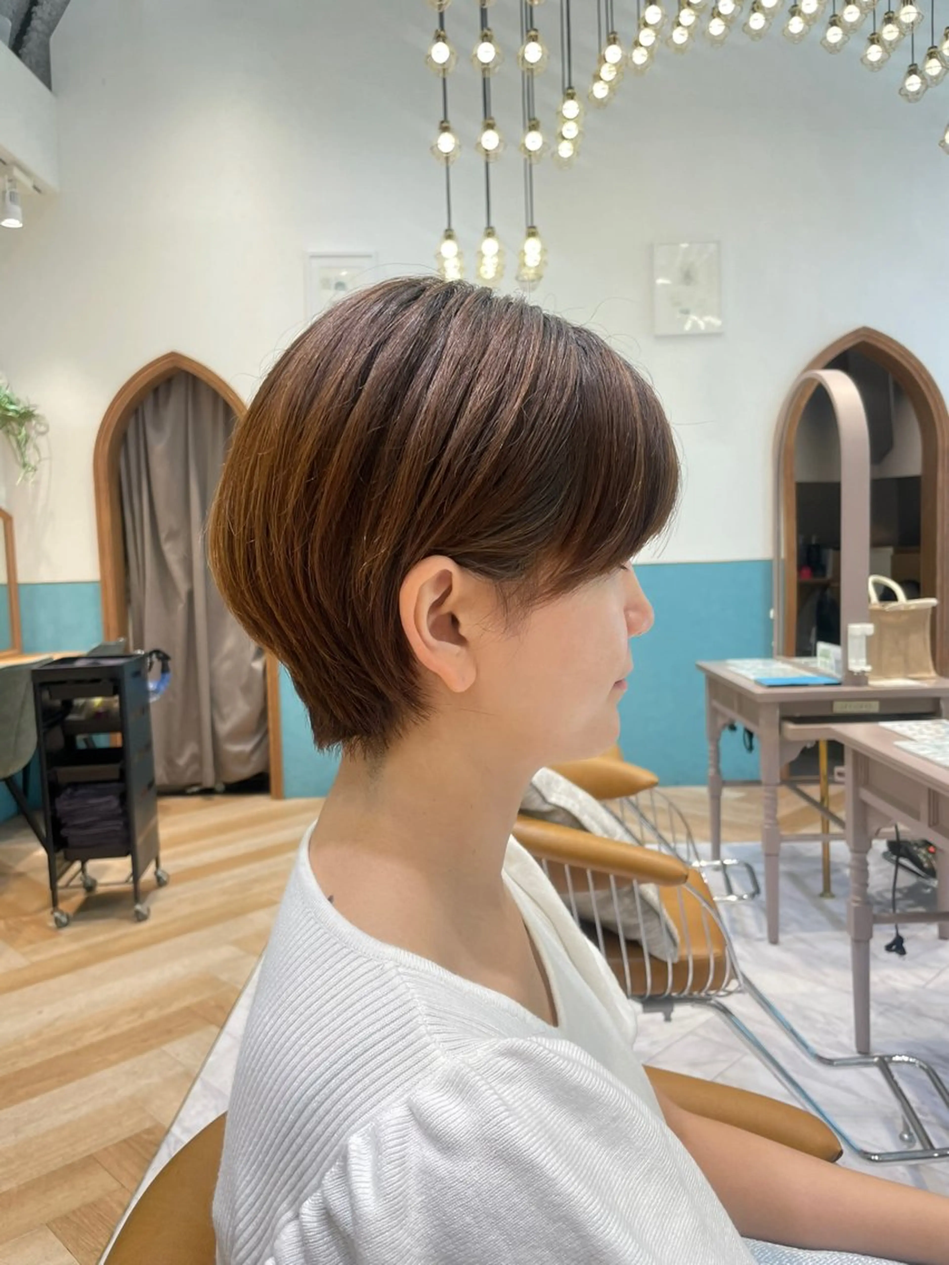 ショート カット パーマ トリートメント 韓国レイヤー 🧸🤍ちずみのヘアスタイル