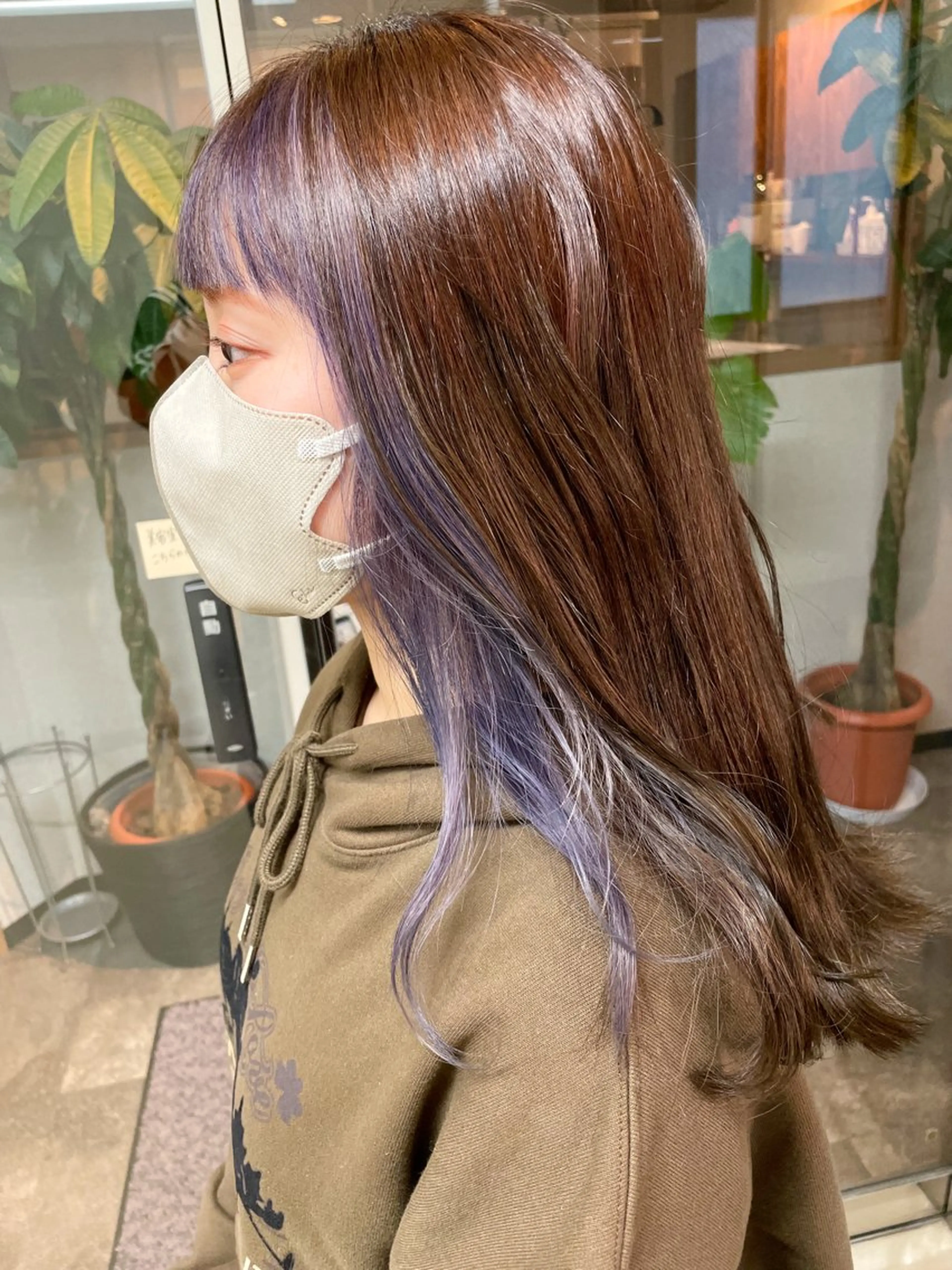 セミロング カラー ラベンダーカラー ヘアカラー トリートメント 髪質改善/ブリーチ 田代 龍我のヘアスタイル