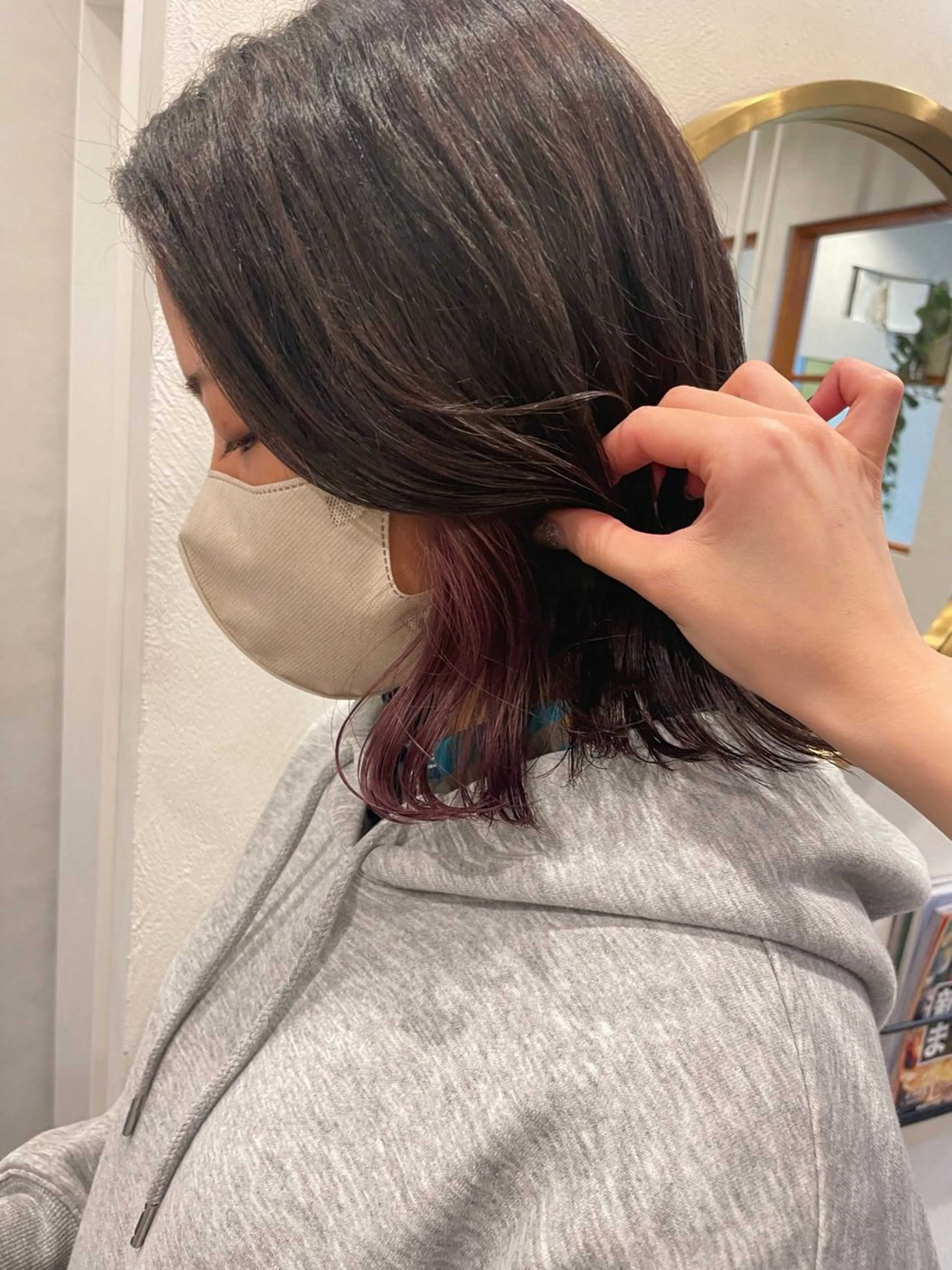 ミディアム パープルカラー Lita. hairdesign所属・k a k o ／ボブパーマ🥨のヘアスタイル