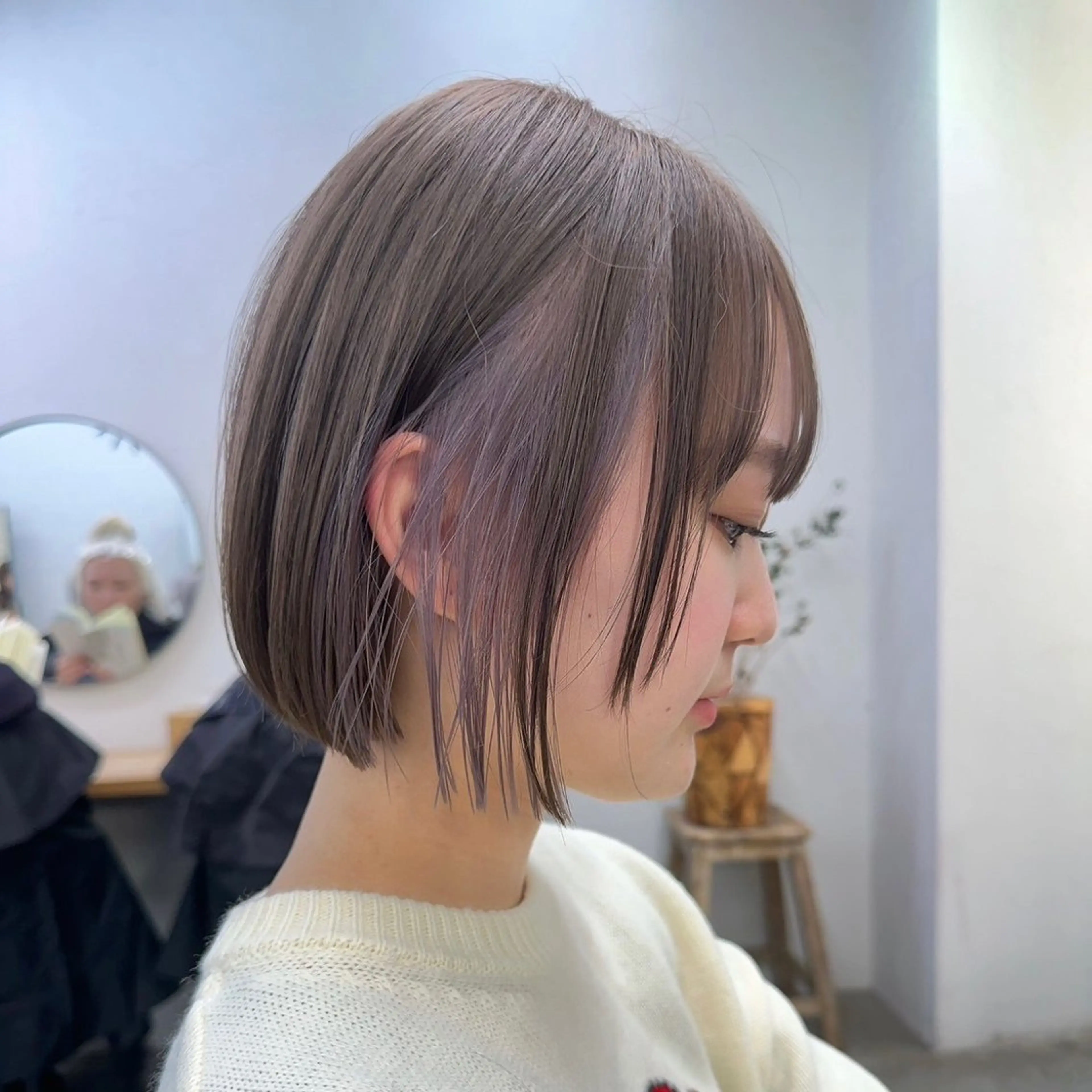 カラー ヘアアレンジ ボブ 🫧透明感カラー/ ナルハ🫧のヘアスタイル