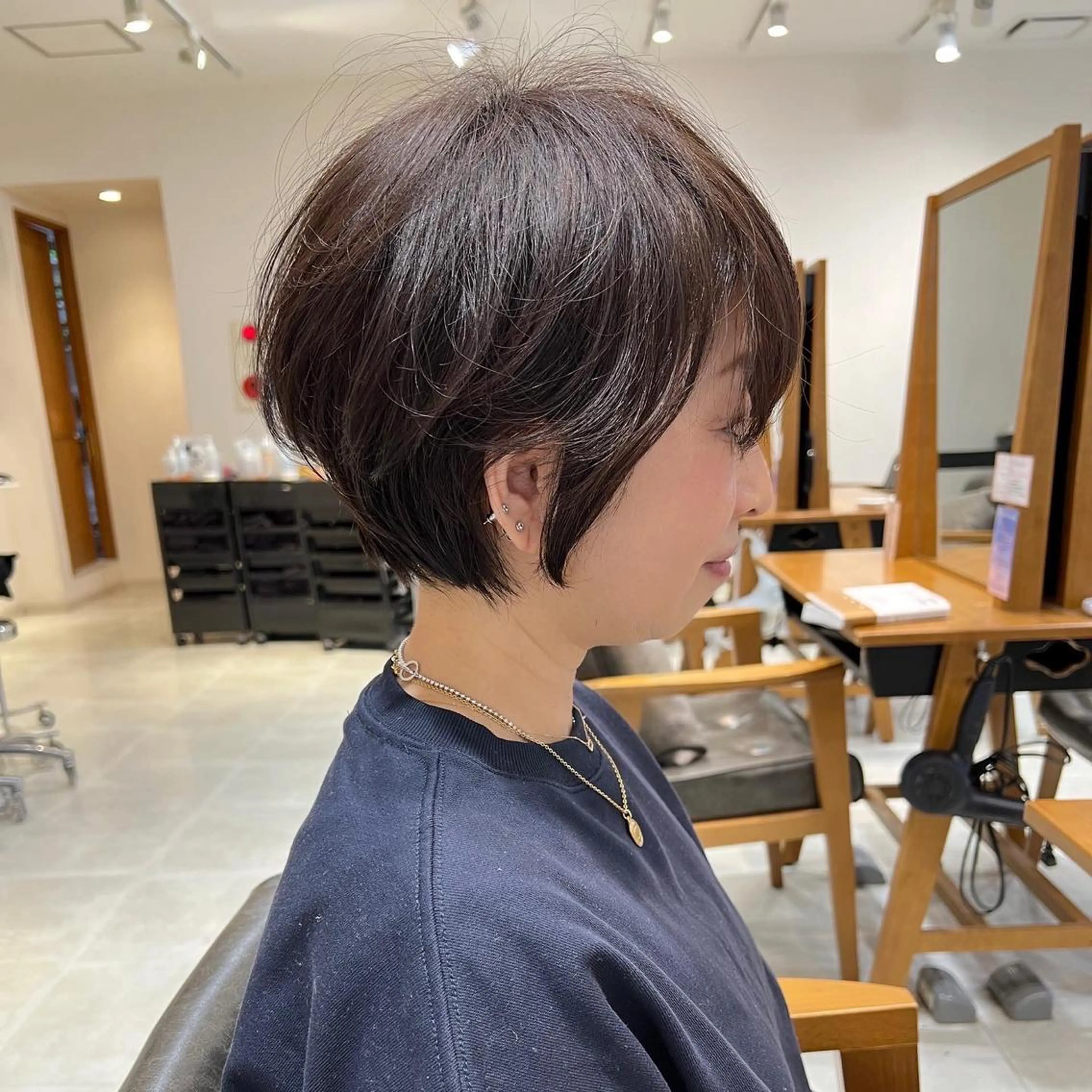 ショート カラー パーマ ヘアカラー 【韓国　レイヤー 髪質改善✨】かずのヘアスタイル