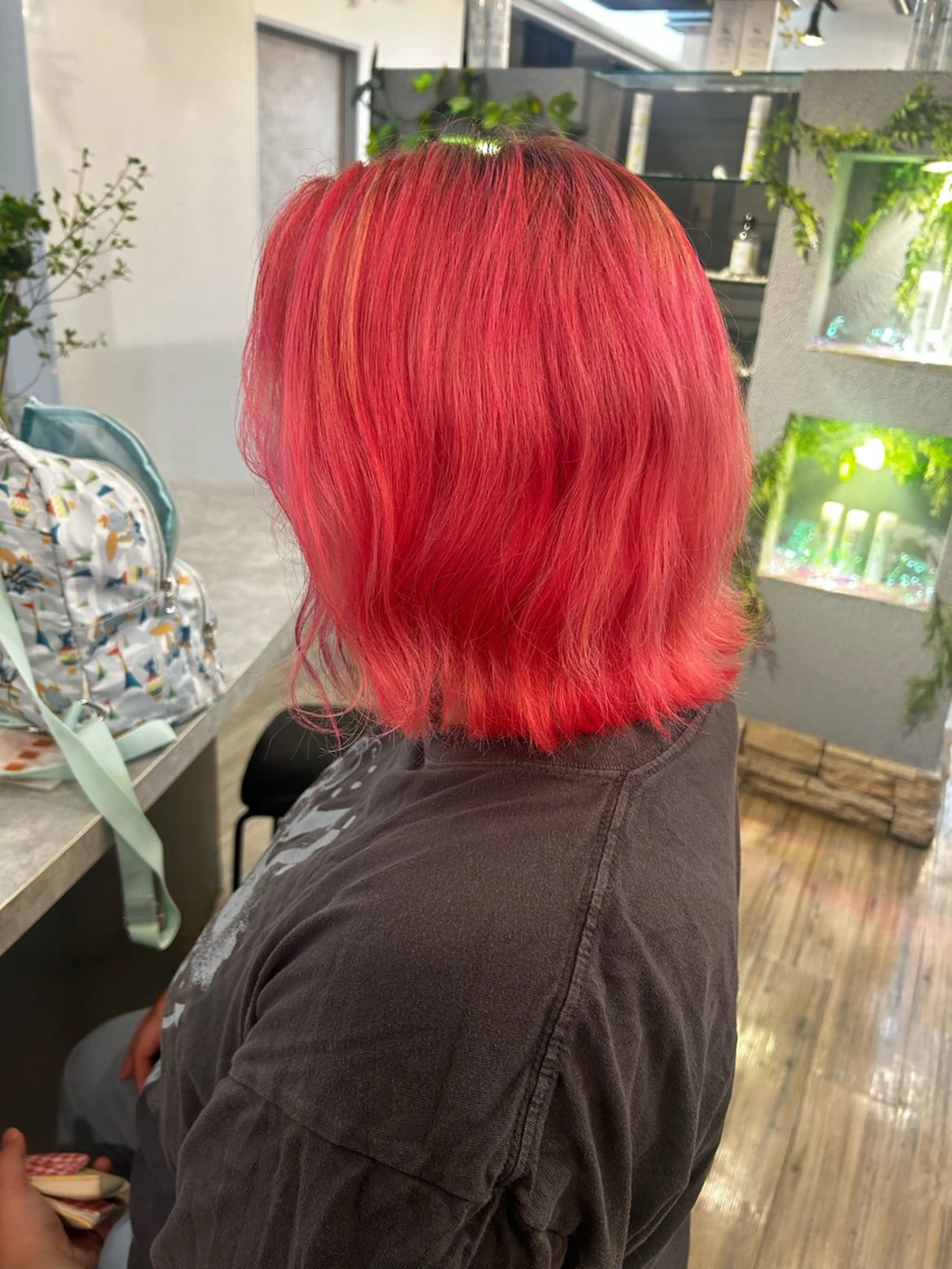 ミディアム カラー ミナミ🩰デサインカ ラー♡ヘアセットのヘアスタイル