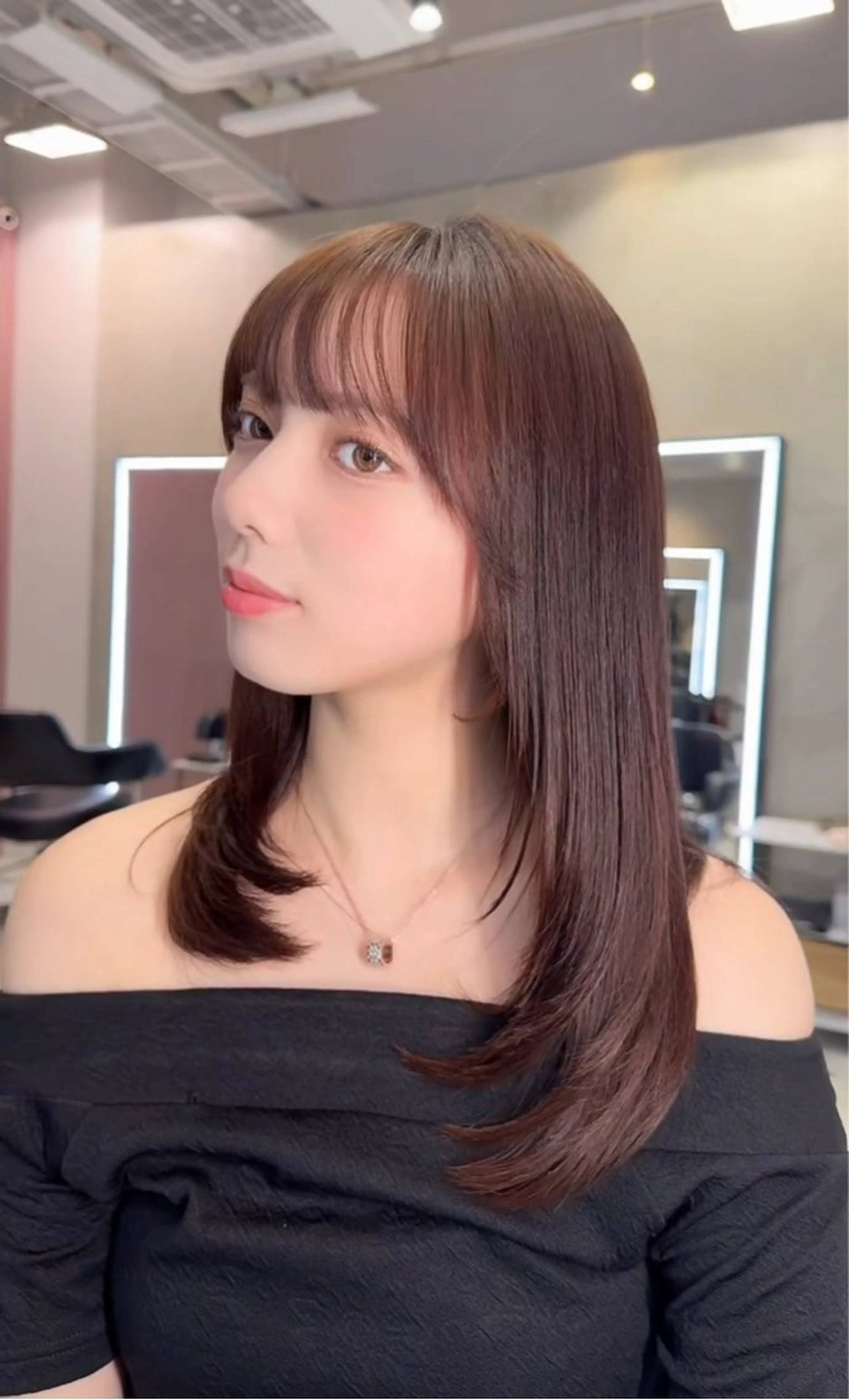 韓国レイヤーカット＋透明感カラー＋インボーイクイック集中補修トリートメントで艶髪に💎の写真