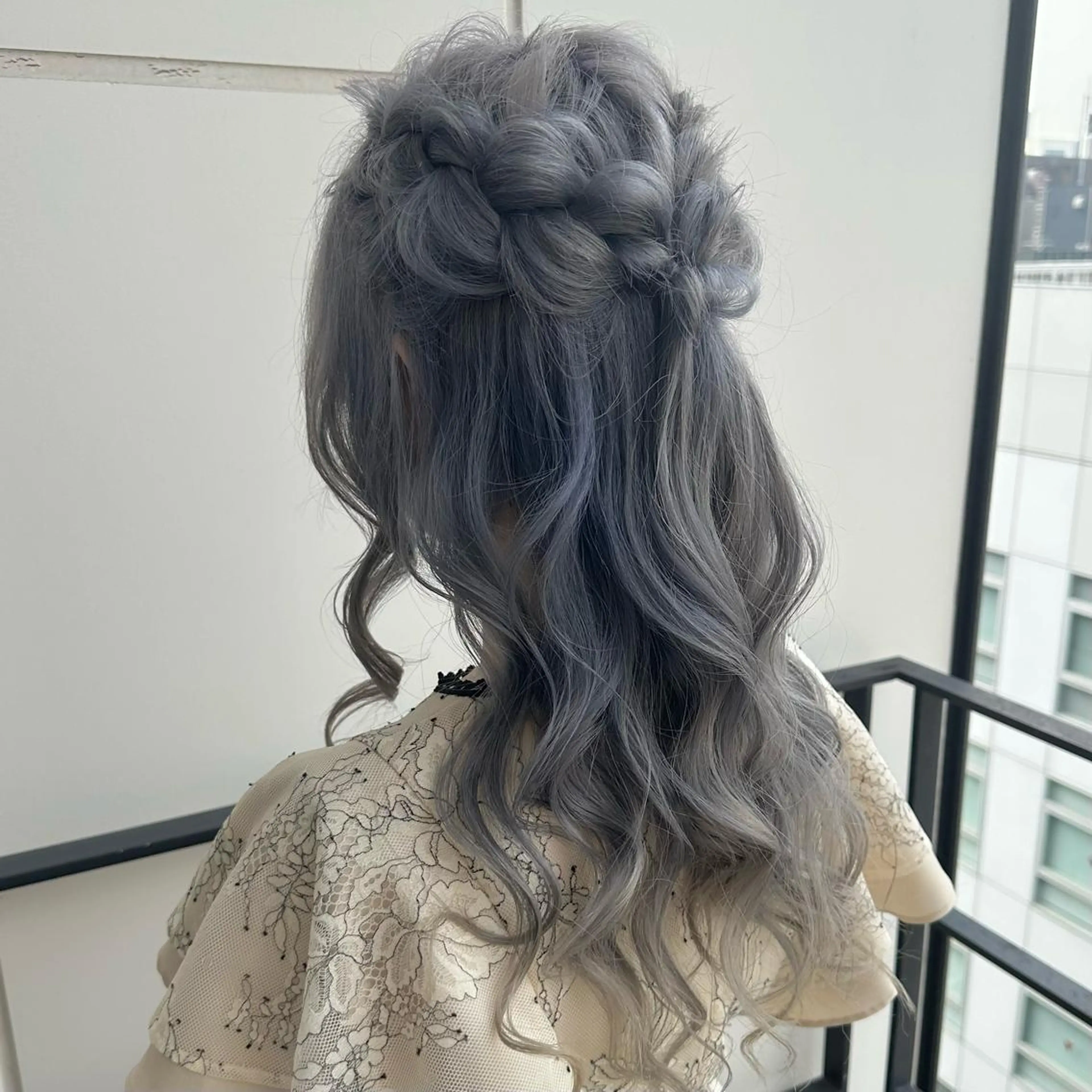 セミロング カラー パーマ ヘアアレンジ メンズ キッズ ネイル マツエク・マツパ アイブロウ ヘアセット 顔周りcut/ 艶ワンカラー♥ちさきのヘアスタイル