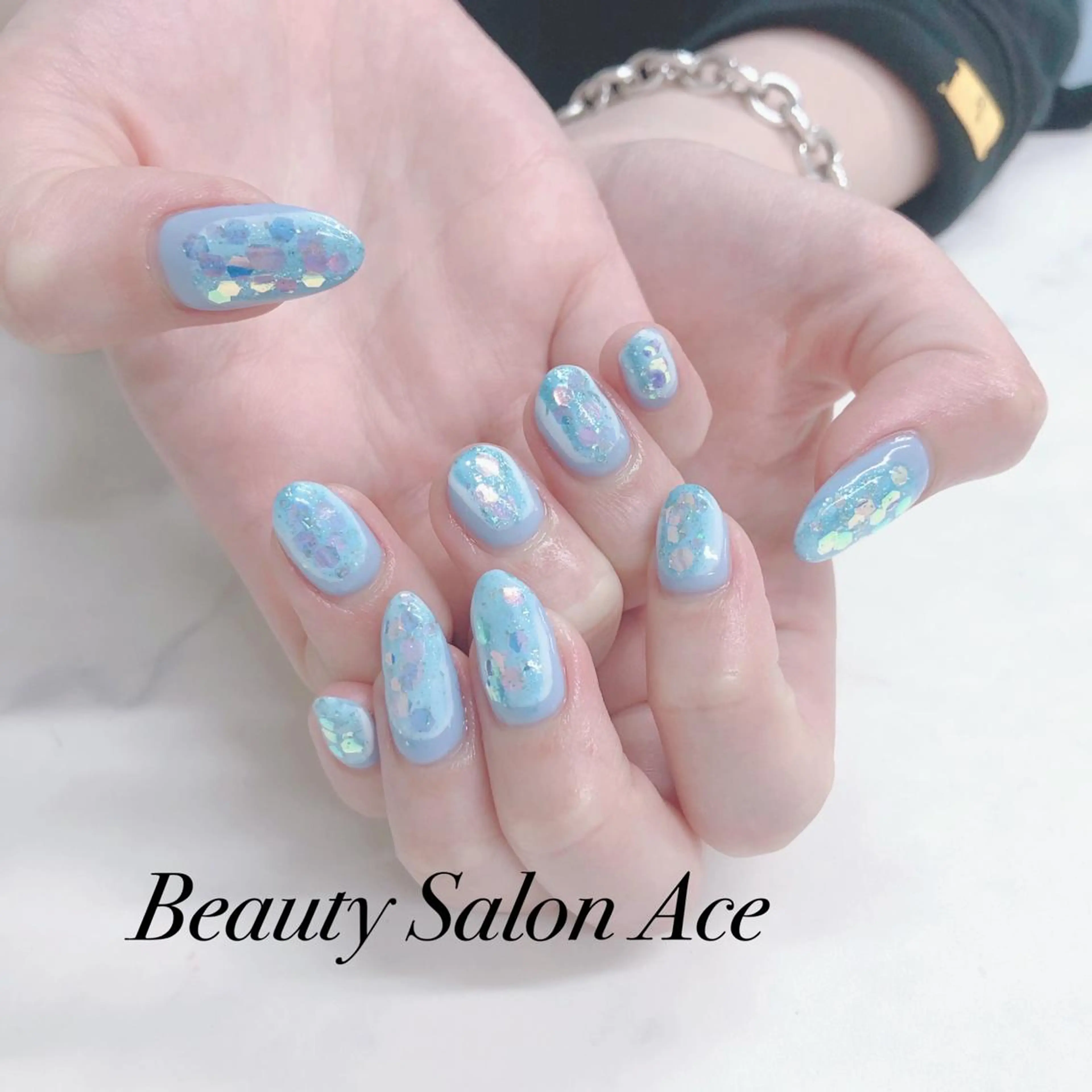 ネイル ラメ(グリッター) メンズネイル 春ネイル ハンドネイル ハンドケア Beauty Salon Ace(ネイルサロン エース)所属・池袋フィルイン Ace♡長さだしのネイルデザイン