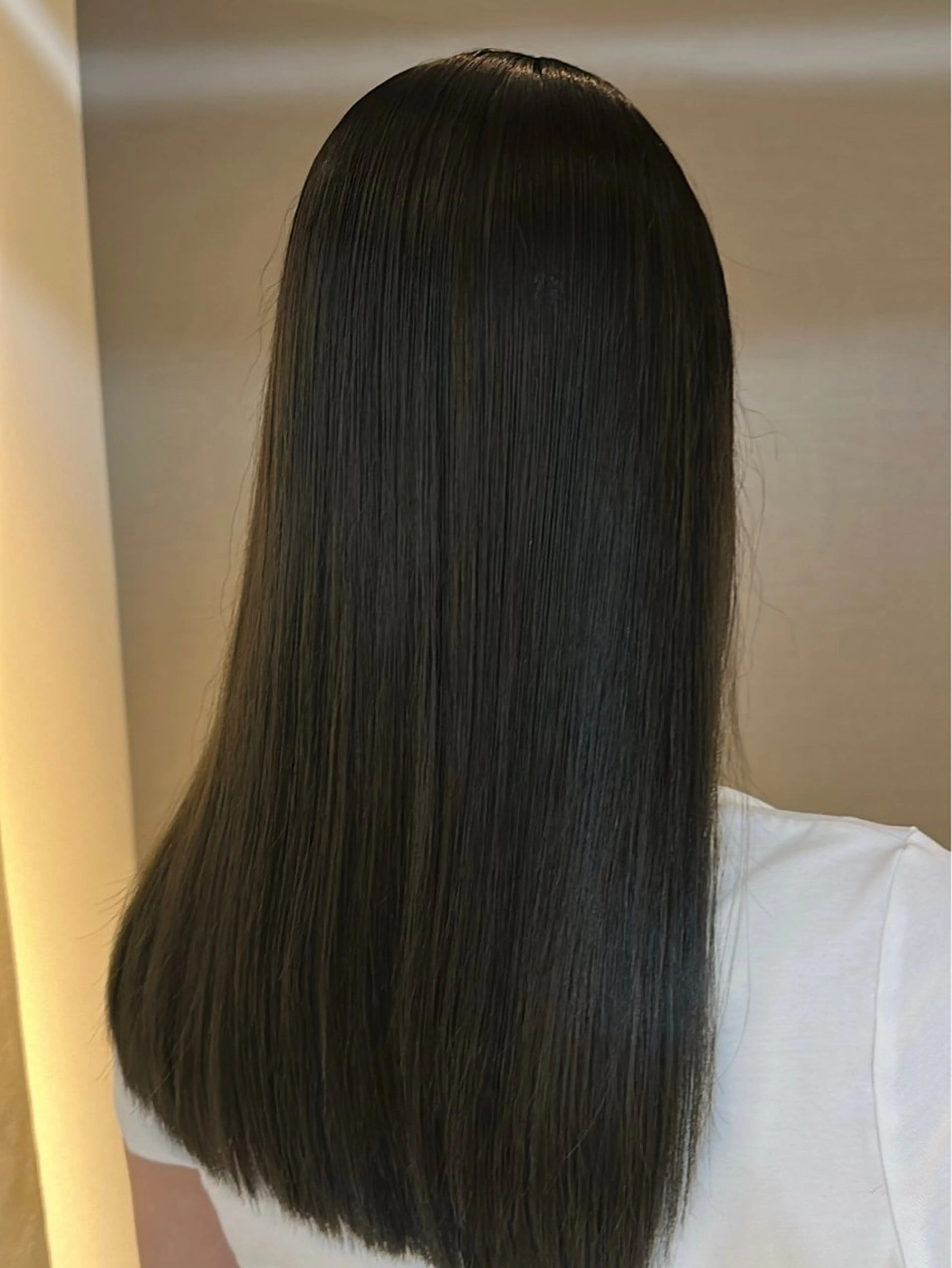ロング カット トリートメント ボブ、小顔レイヤー 暖色カラー🥀のヘアスタイル