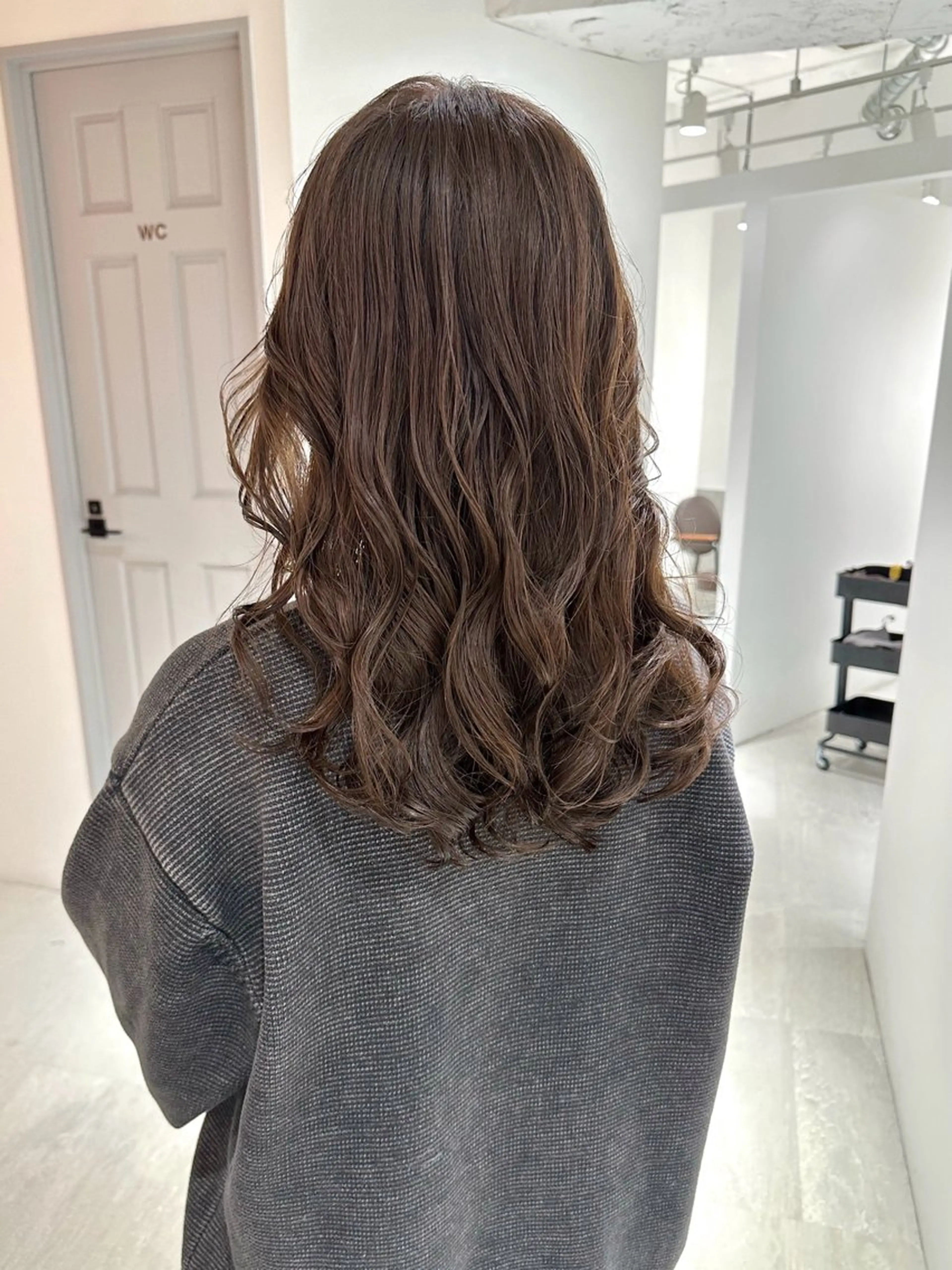 セミロング カラー パーマ 髪質改善&縮毛矯正 🍀本木ヨシヒサのヘアスタイル