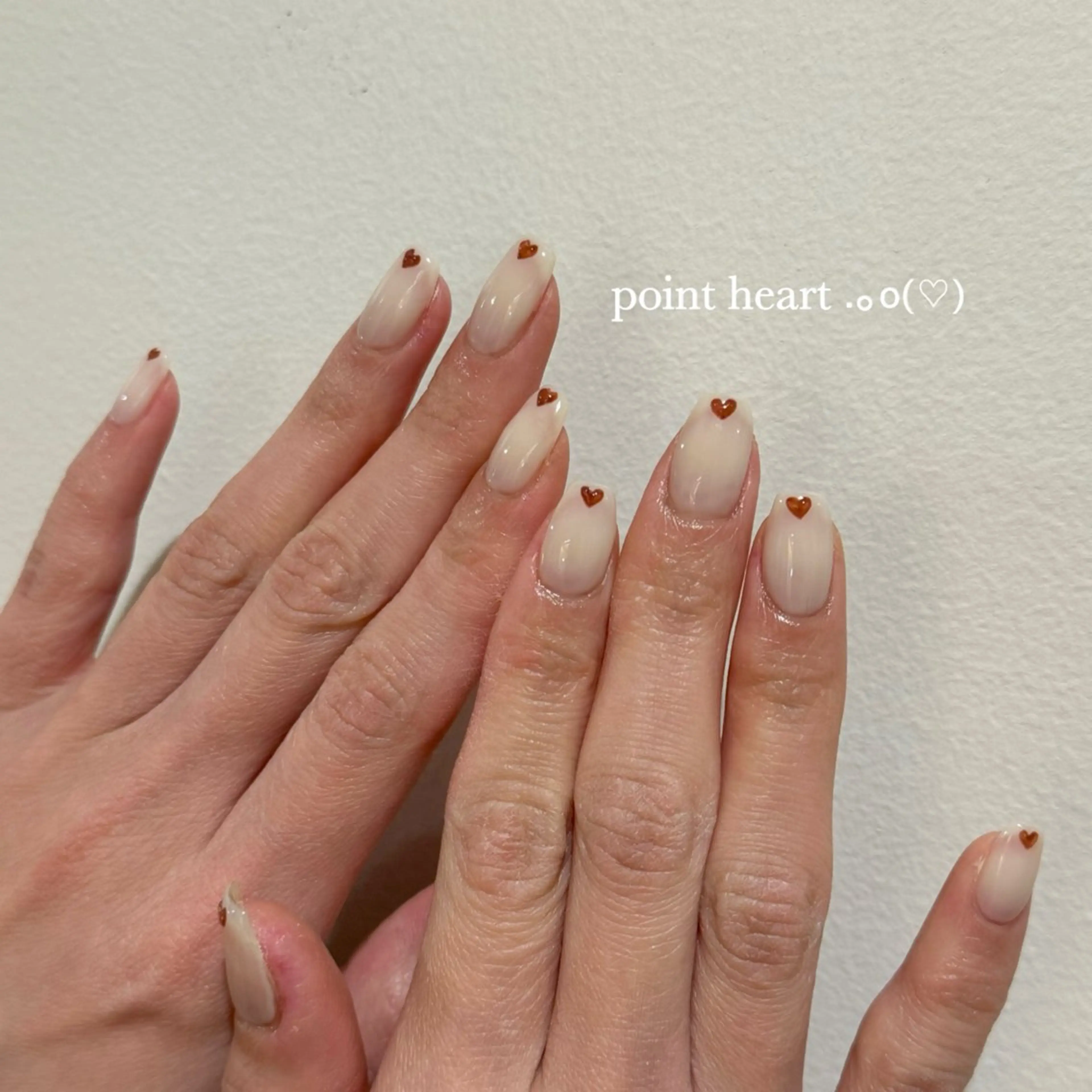 ネイル ハート ハンドネイル clair所属・nail salon Clairのネイルデザイン
