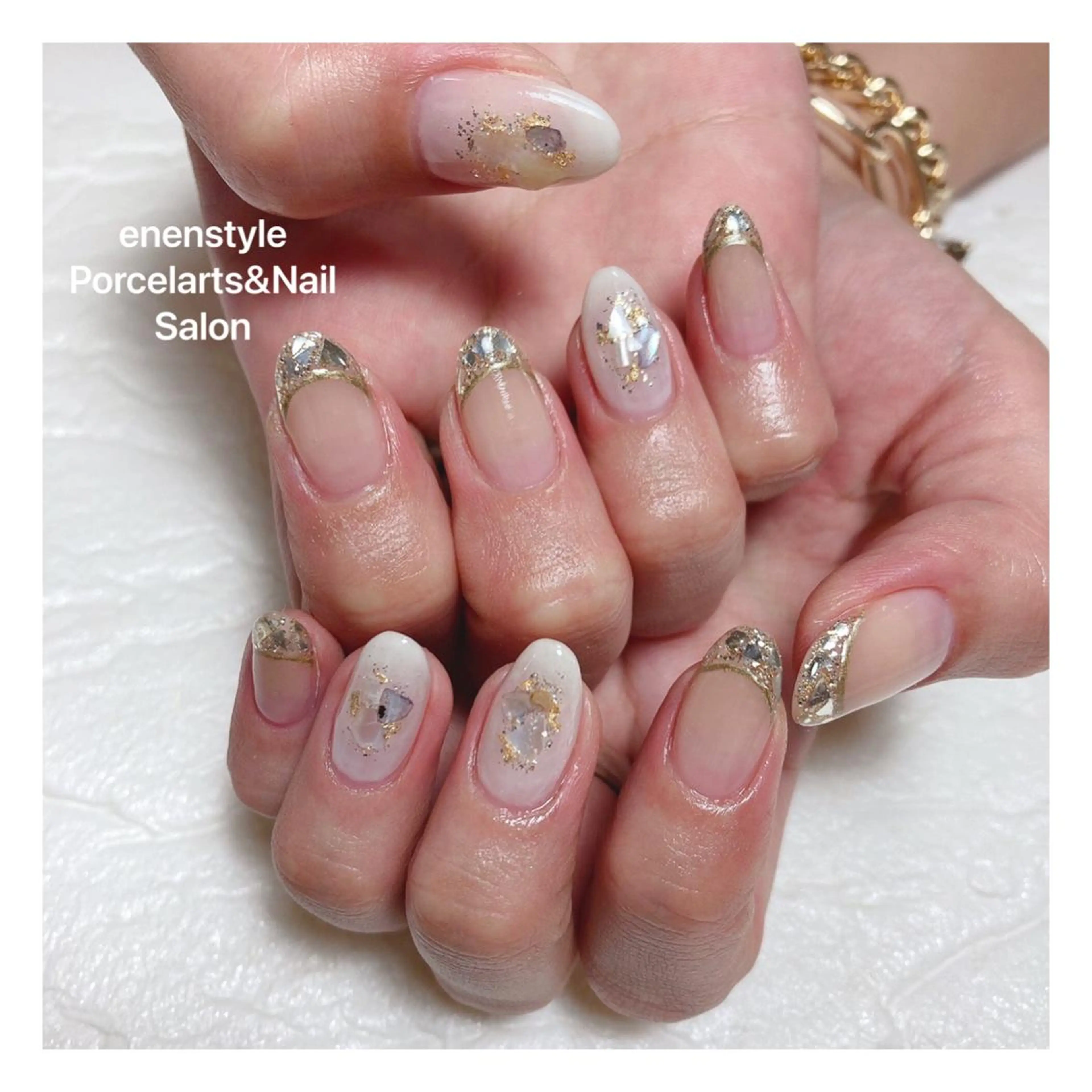 ミディアム ネイル ハンドネイル 👑enen style👑のネイルデザイン