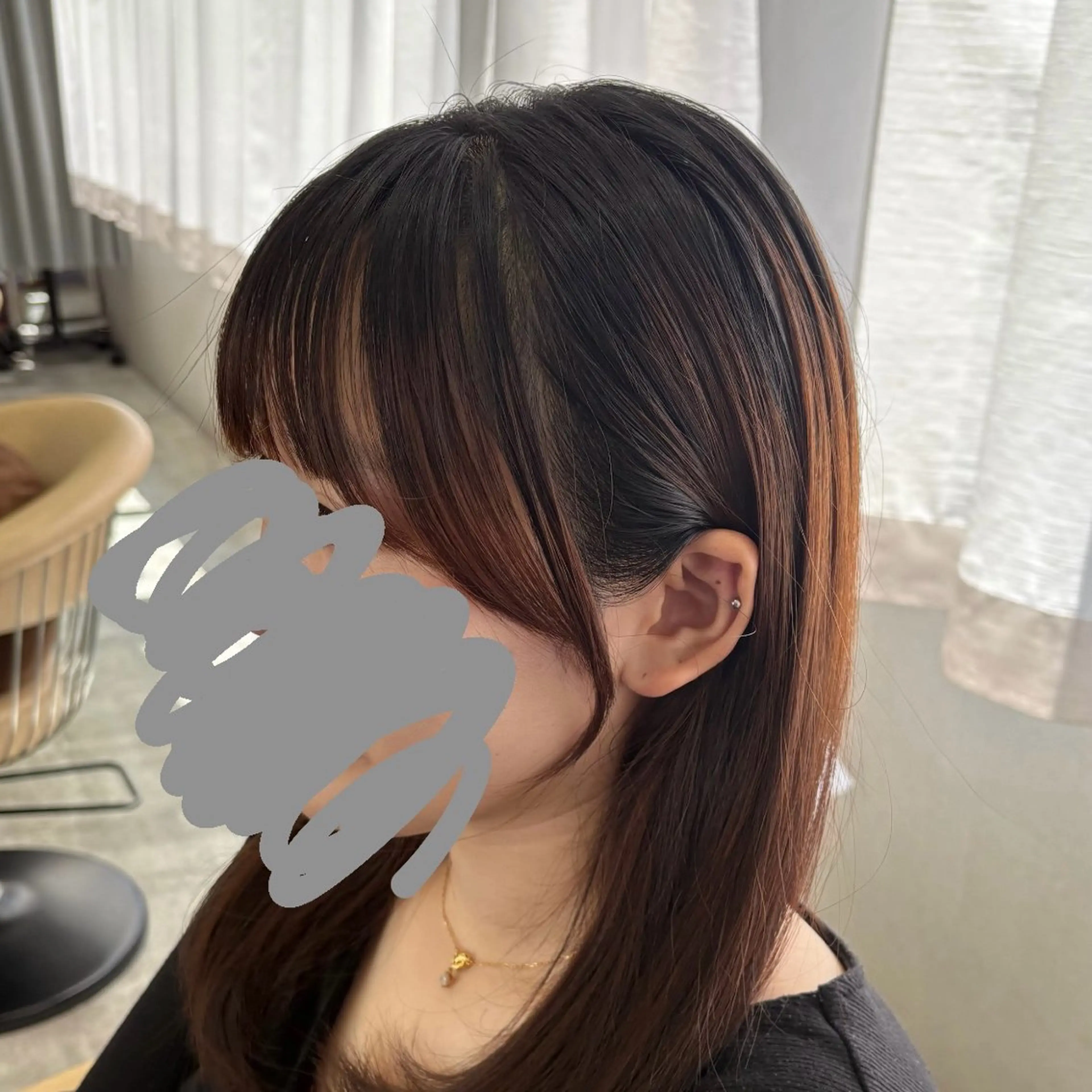 ロング レイヤーカット/ 透明感カラー/めいのヘアスタイル