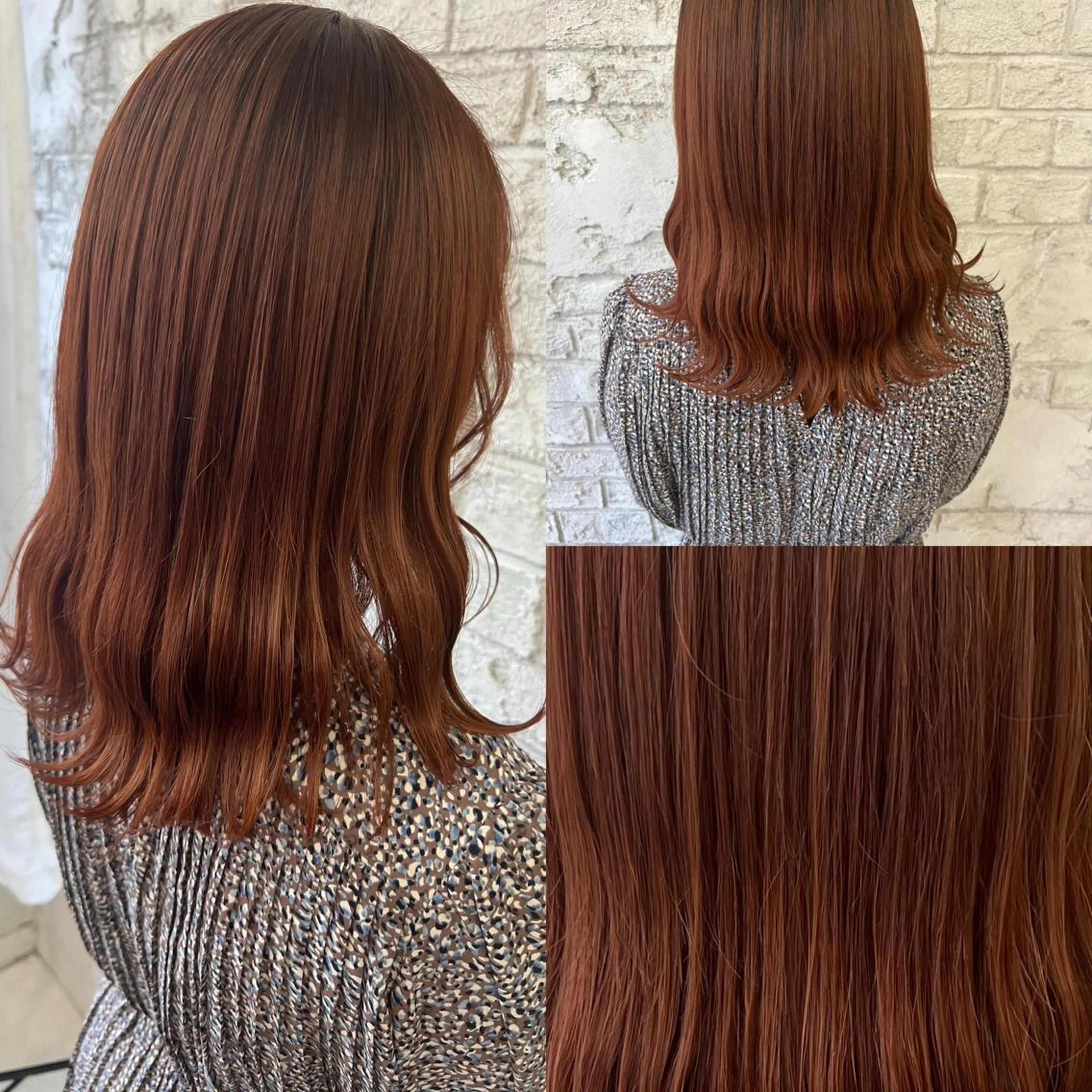 ミディアム カラー ヘアカラー トリートメント エクステ＆艶カラー 🎀YURINA🎀のヘアスタイル