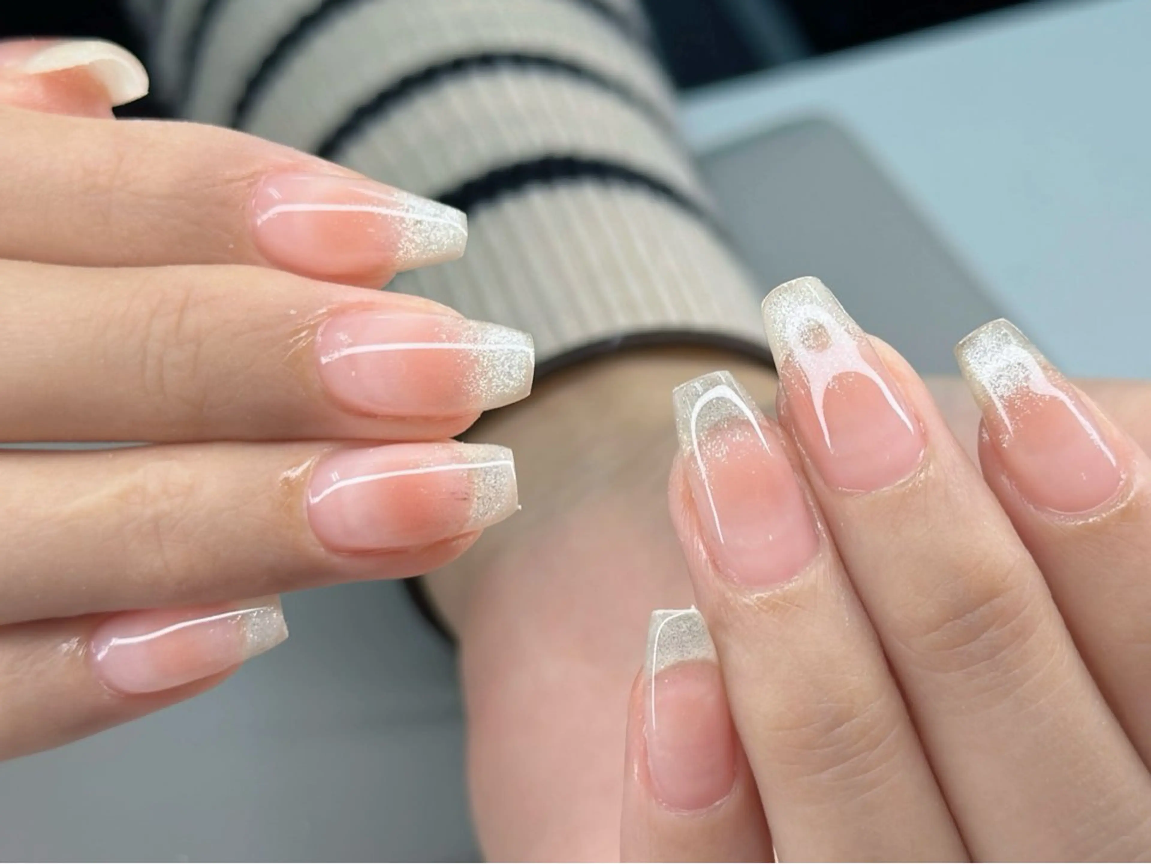 ネイル チークネイル ハンドネイル ココナッツネイル つきえ❄️🫧のネイルデザイン
