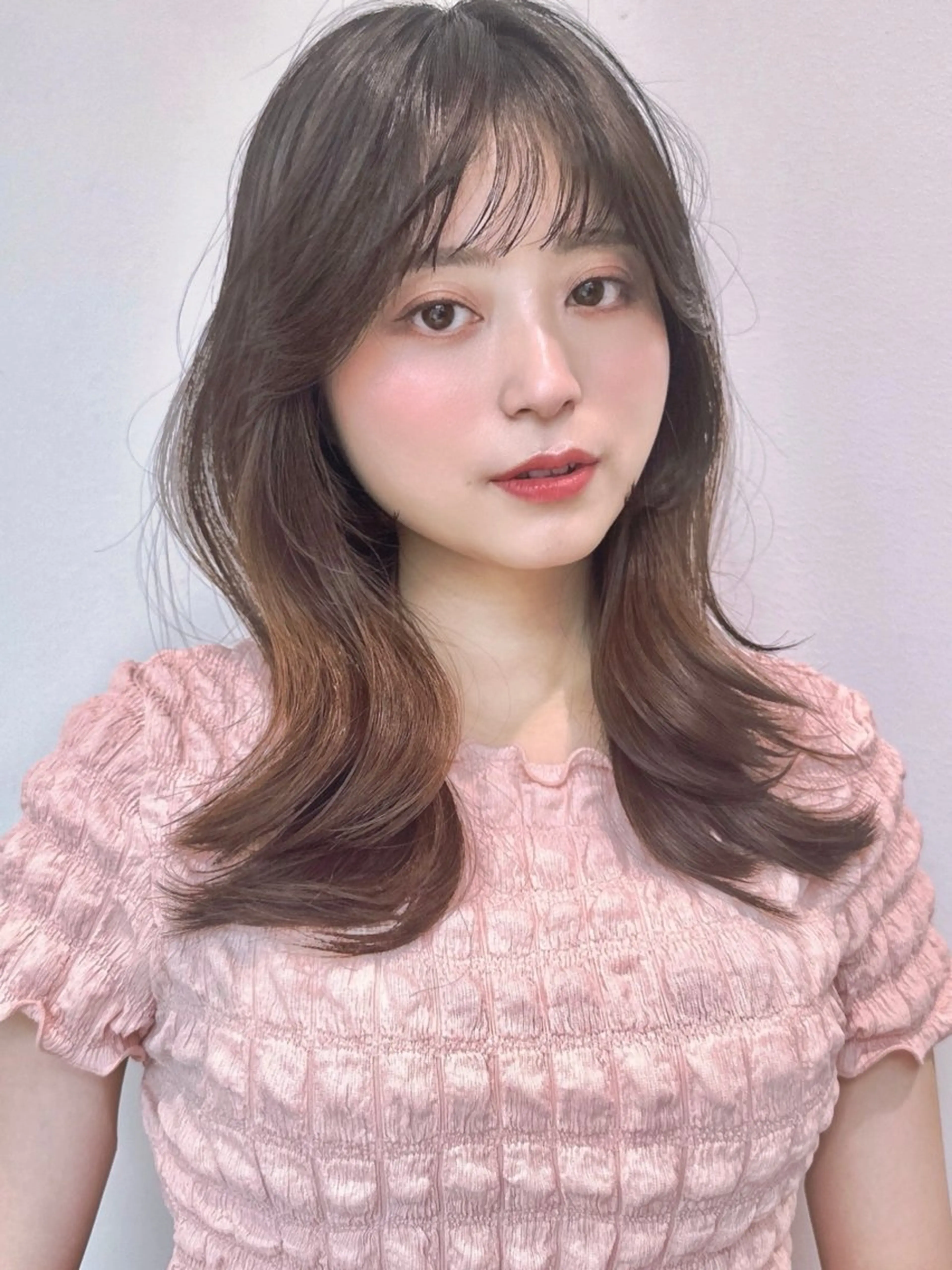 ロング カラー 透明感カラー 顔周りカット レイヤーカット トリートメント カット ヘアカラー トリートメント 🩰ナチュラル可愛い kamicare🩰のヘアスタイル
