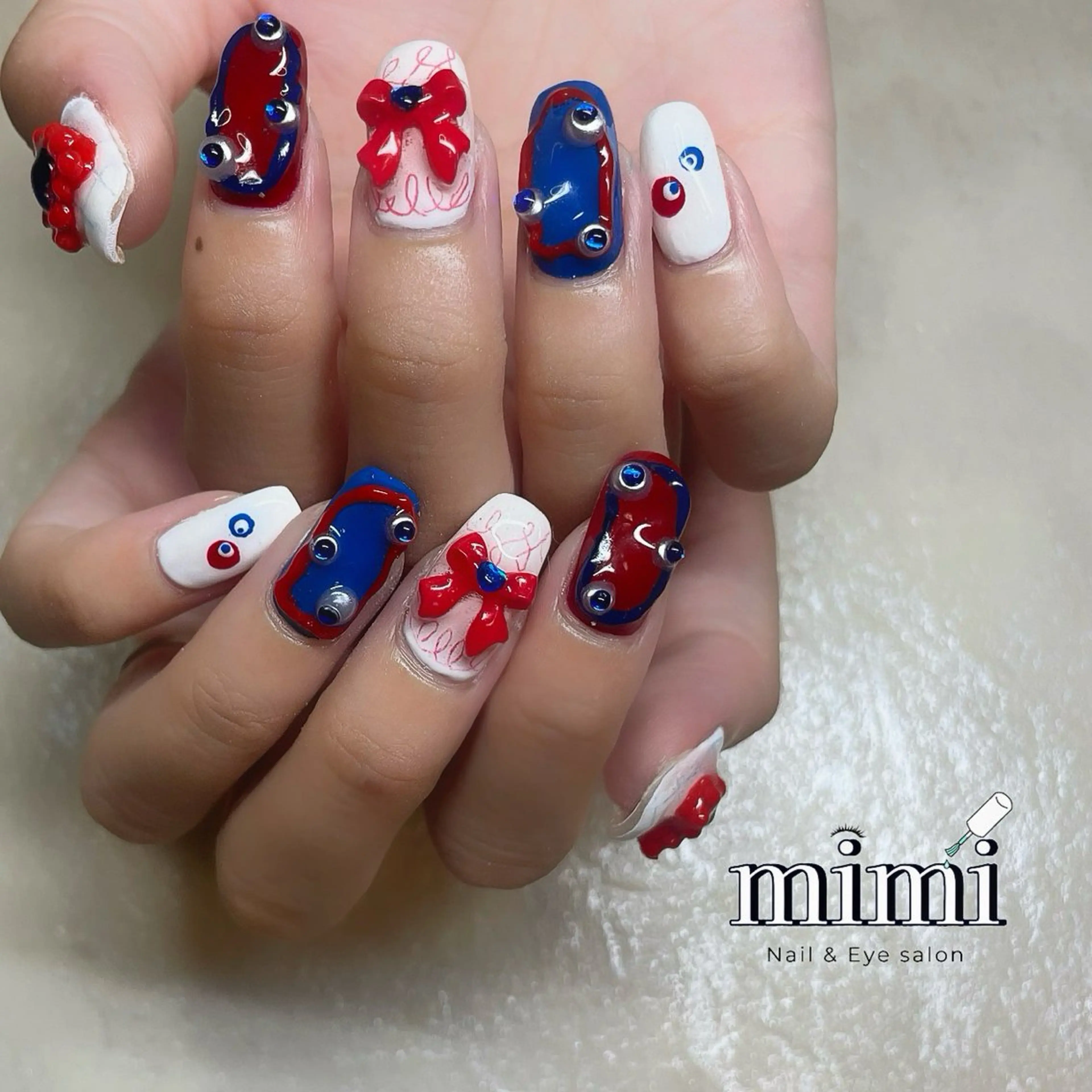 ネイル アートネイル 長さ出し ロングネイル ハンドネイル Nail&Eye mimiのネイルデザイン