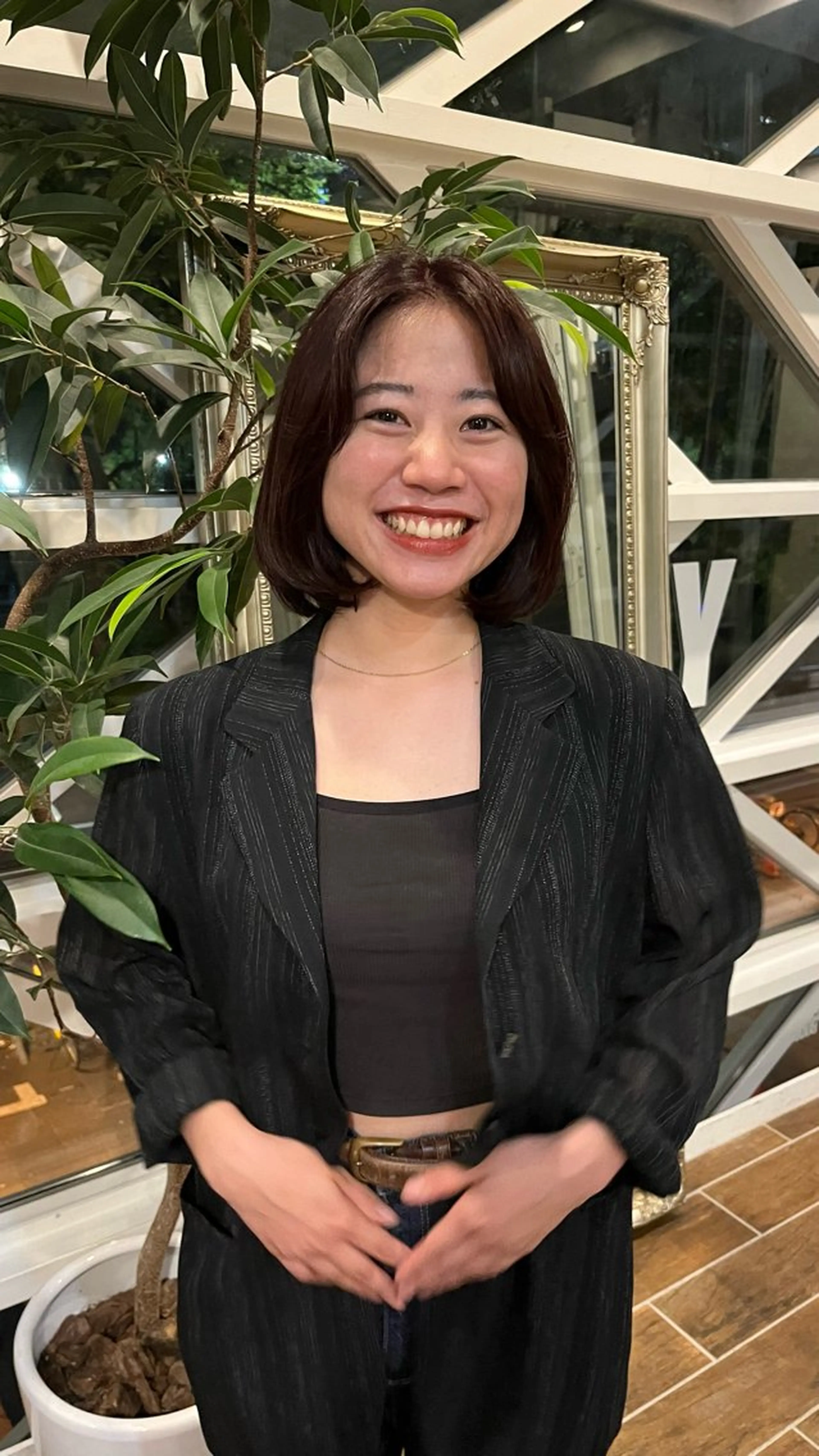 ミディアム カラー ブラウンカラー そね こまちのヘアスタイル