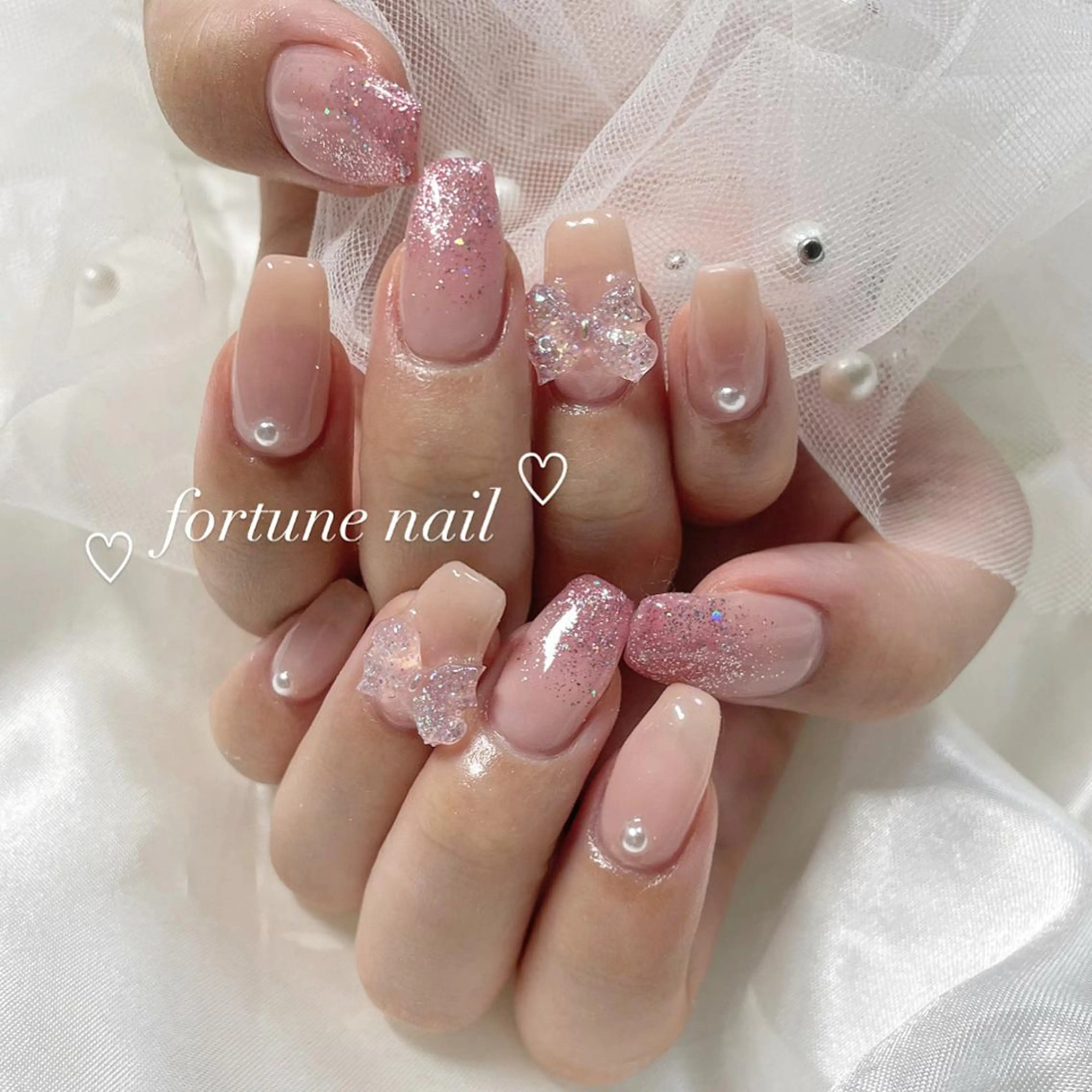 60分やり放題(有料パーツ別) #60分やり放題 #リボンネイル