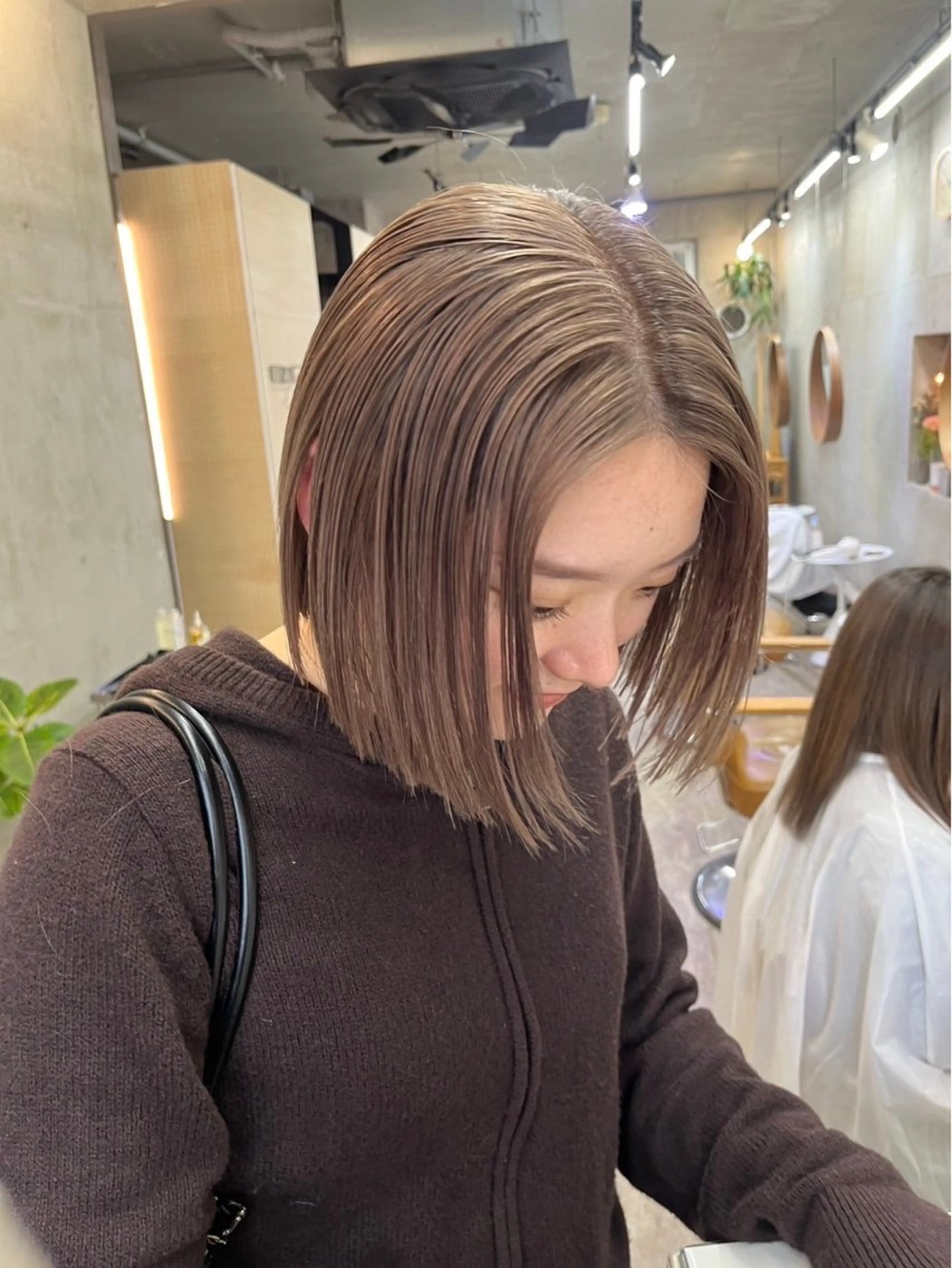 ショート カラー 切りっぱなしボブ ボブ カット トリートメント SALT WATER　恵比寿所属・ボブ／ハイトーン🌟 ／HARUKA🍒のヘアスタイル