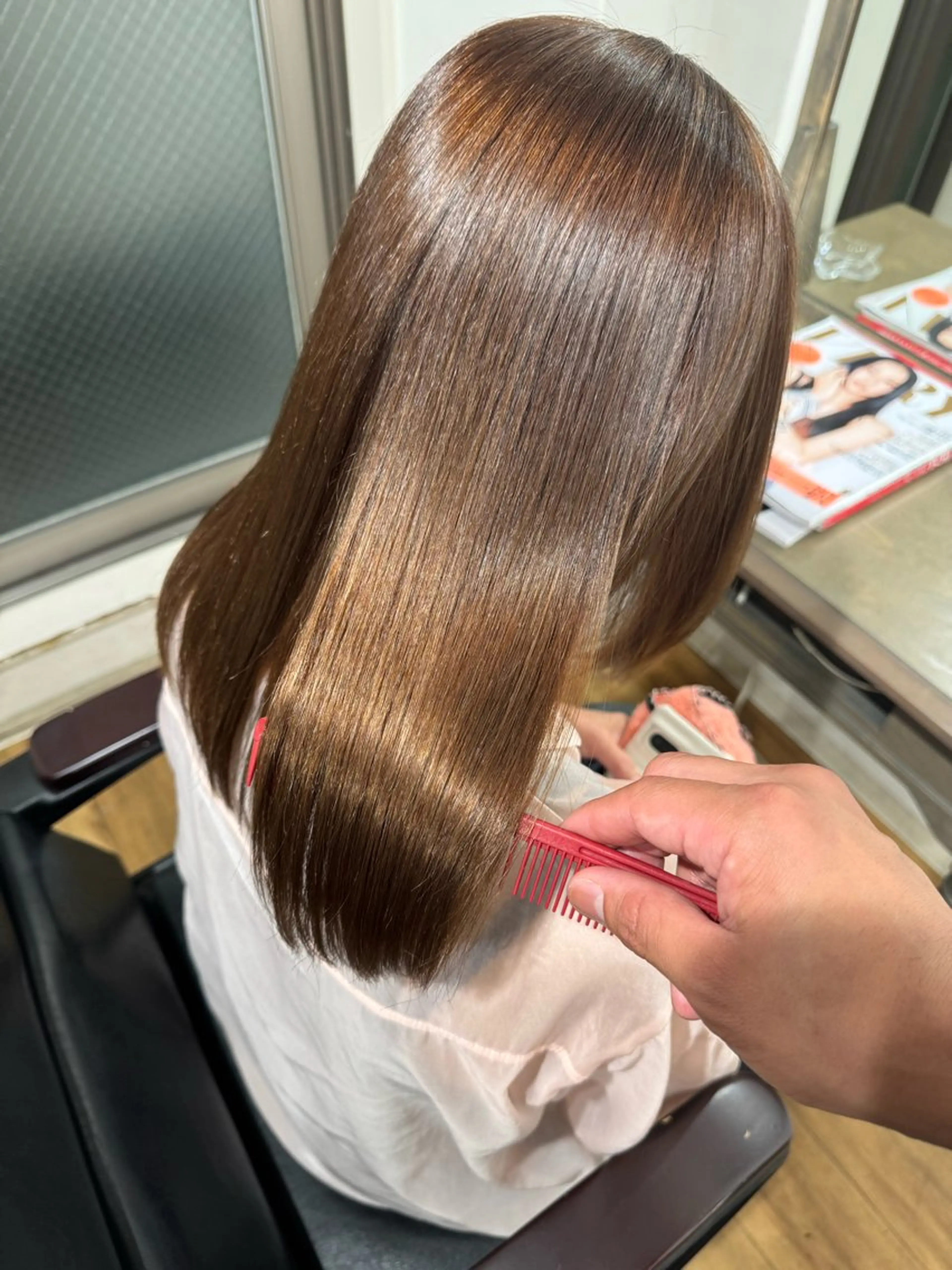 ミディアム ハイライト 髪質改善 レイヤーカット 縮毛矯正 カット ヘアカラー トリートメント reverie【レヴリー】所属・夜20時から限定2組 reverieあきらのヘアスタイル