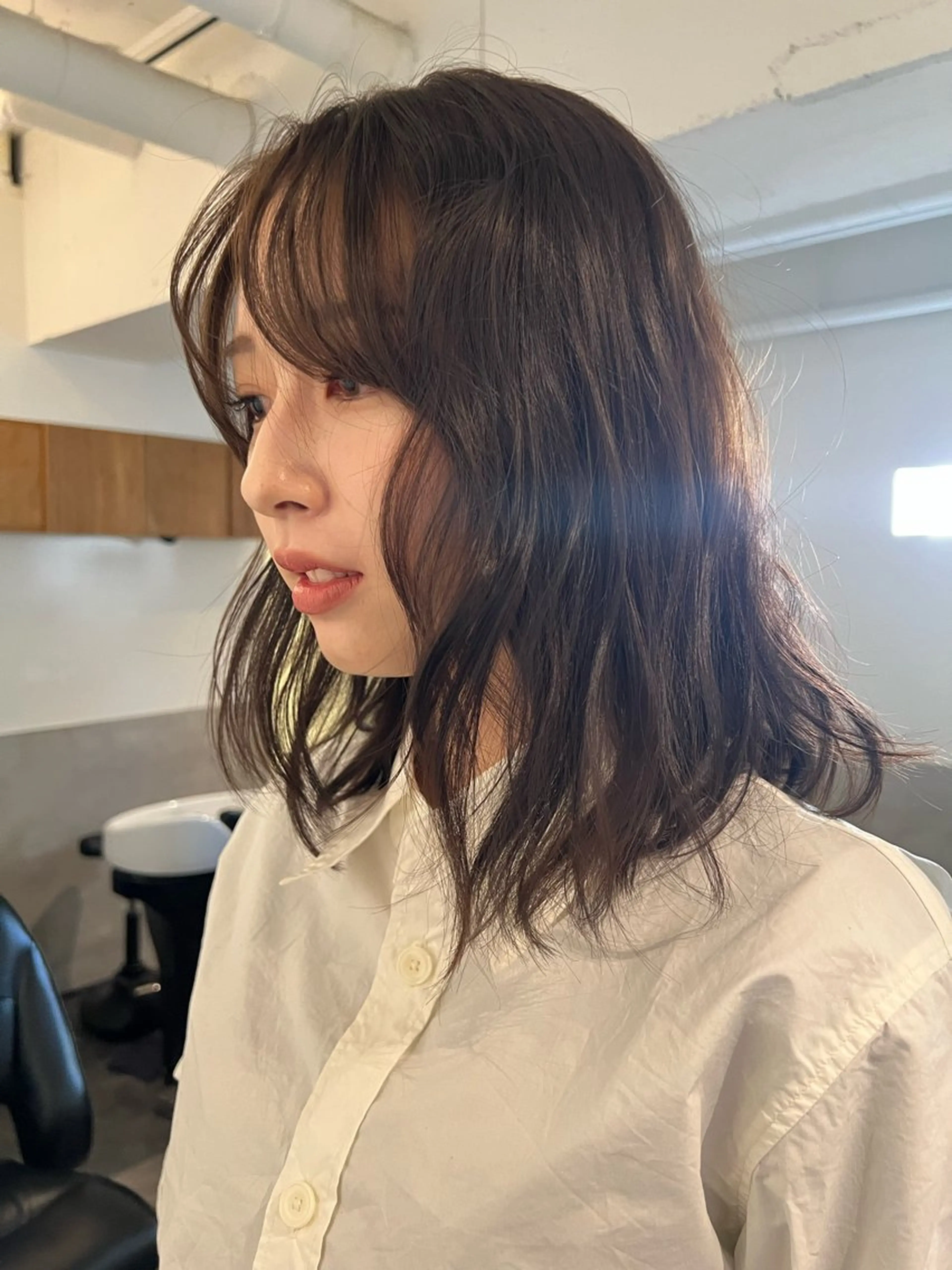 ミディアム カラー トリートメント カット ヘアカラー 三谷 はるなのヘアスタイル