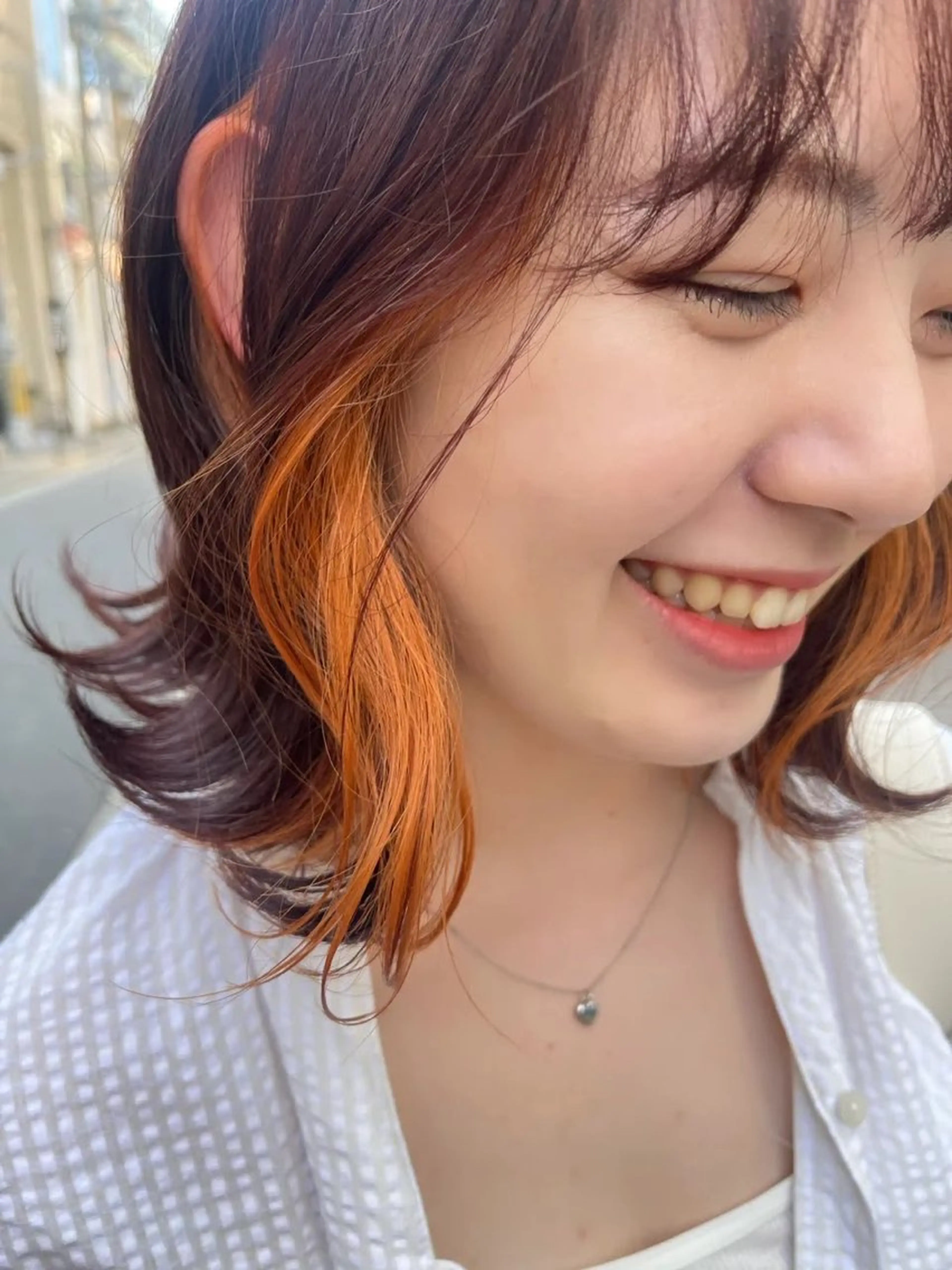 ミディアム カラー オレンジ Colore（コローレ）所属・顔タイプ/ダブルカラ ー/りりかのその他イメージ