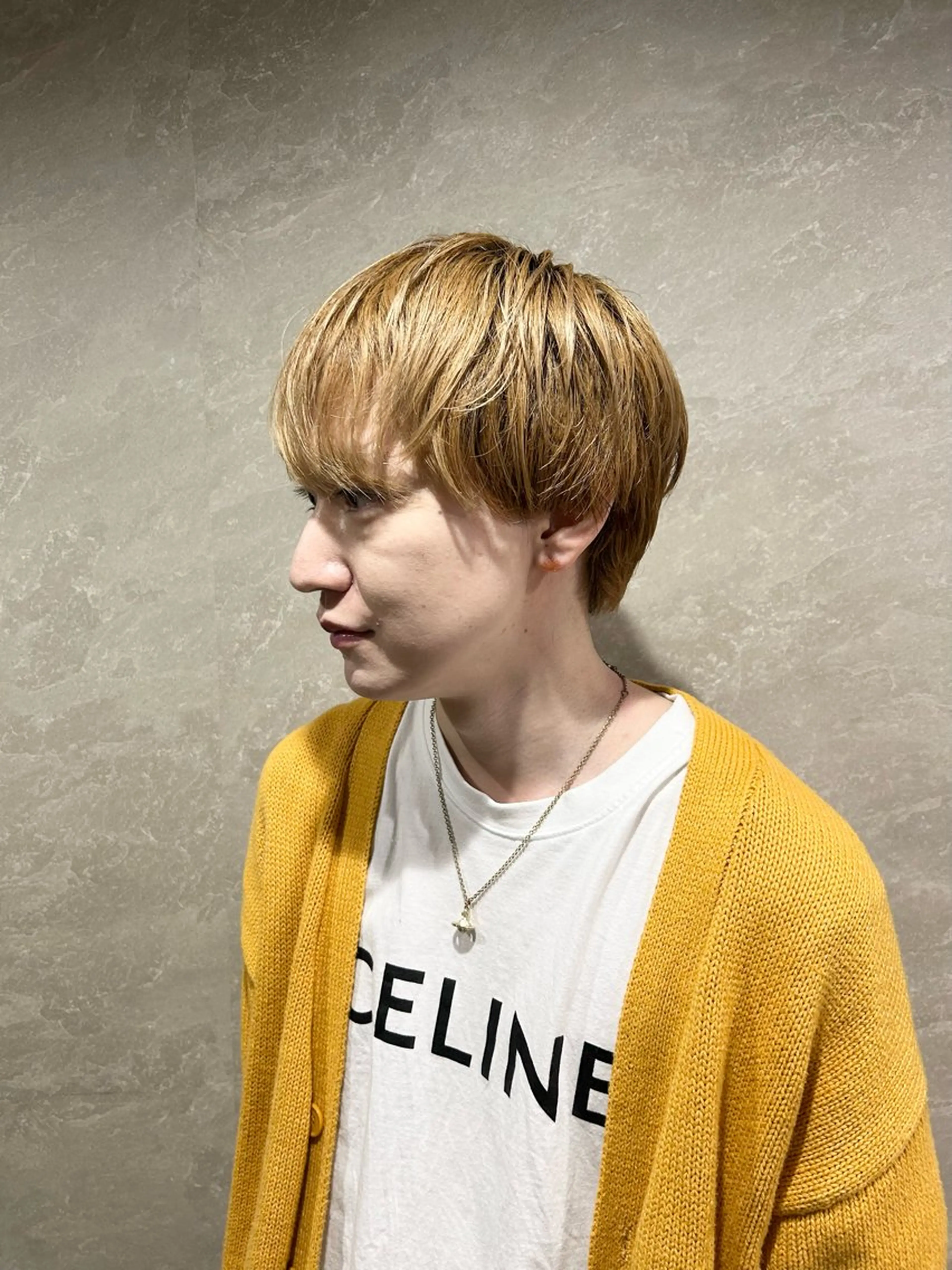 カラー メンズ れん ヘアカラー ブラックヘア/新宿のヘアスタイル