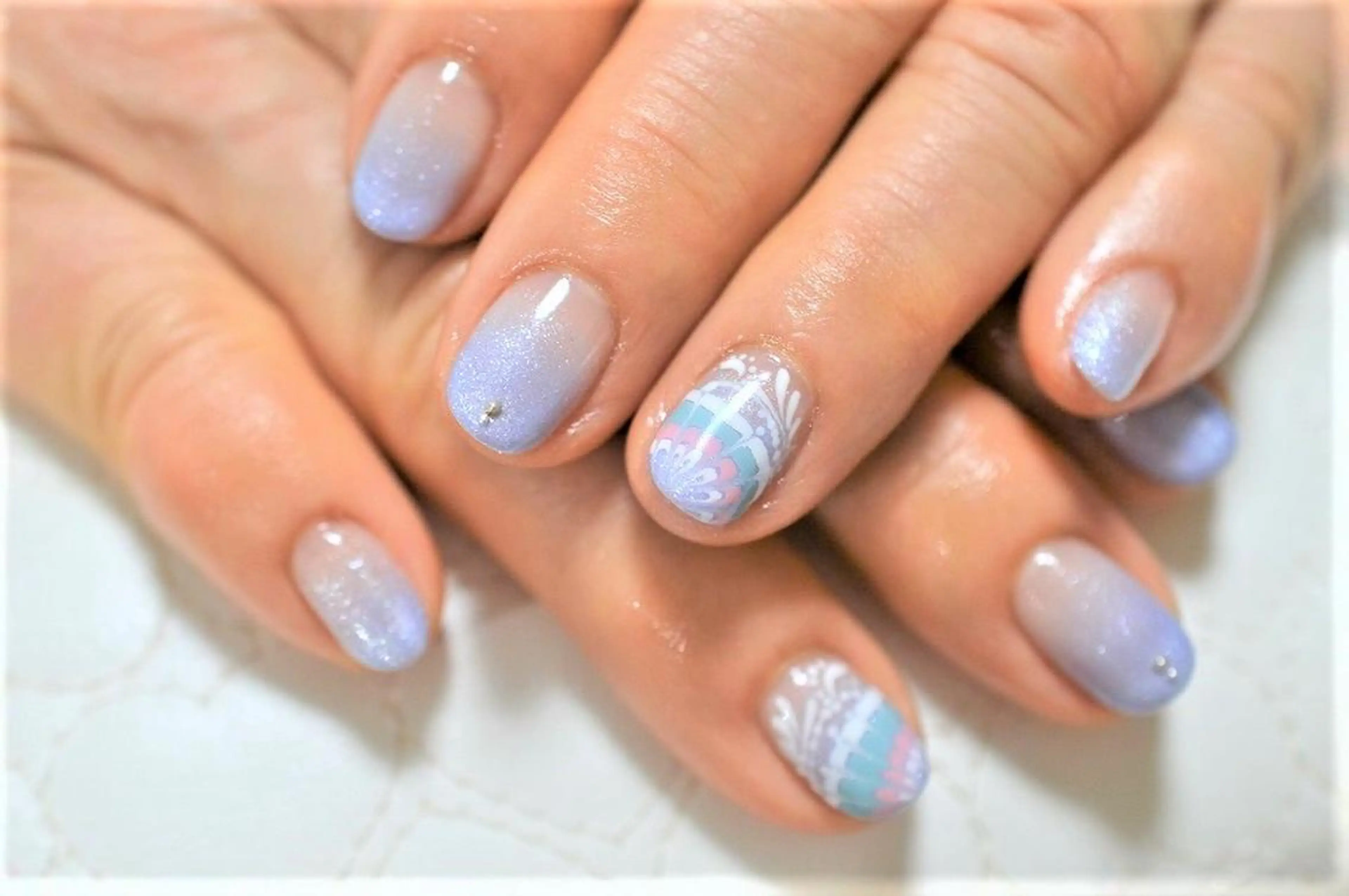 ネイル フットネイル ジェルネイル ピーコックネイル nail Haniel所属・半蔵門サロンハニエル 魅神 ちよのネイルデザイン
