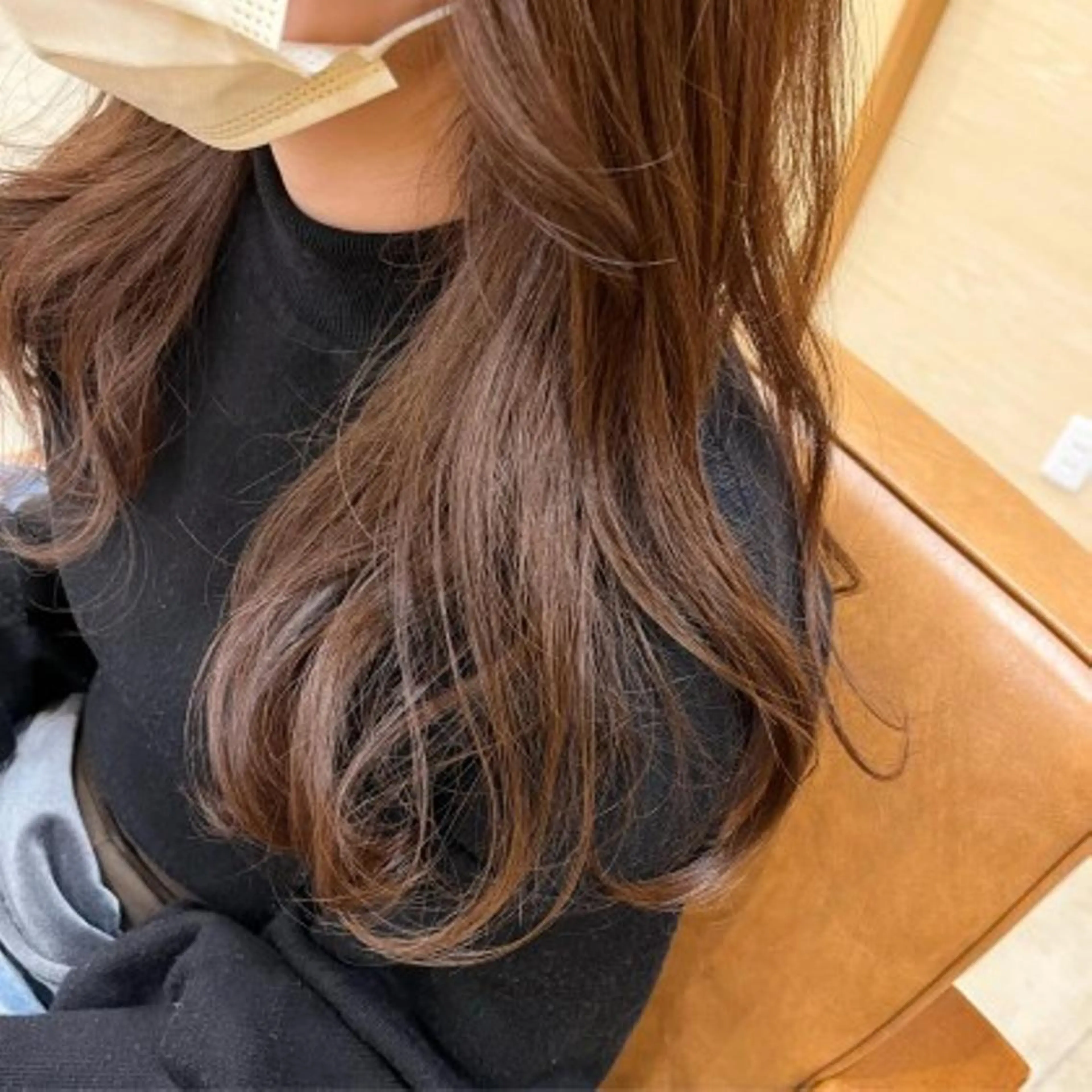 ロング カラー ベージュカラー カット ヘアカラー トリートメント ヘッドスパ カノエ大濠店／カラー AZUのヘアスタイル