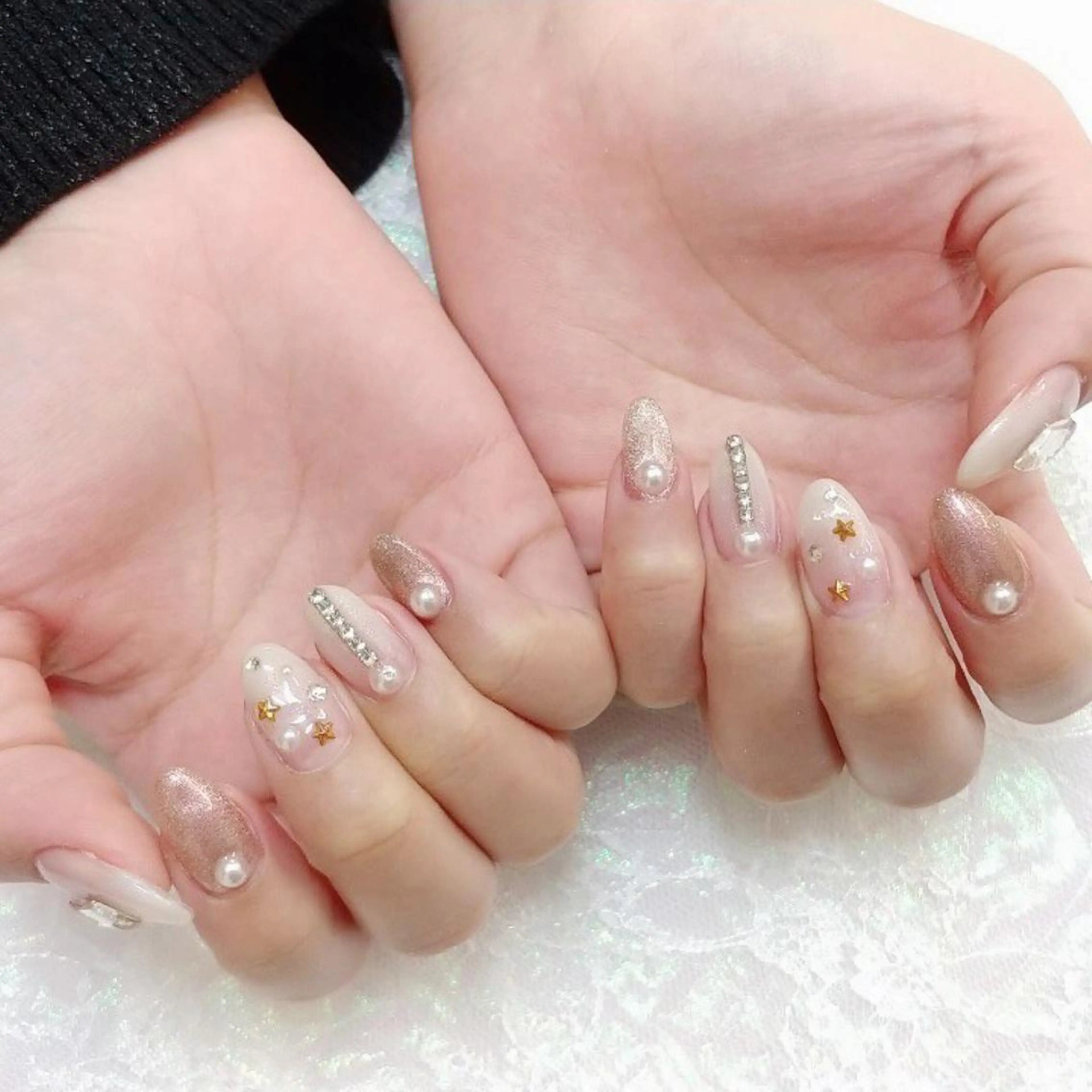 ネイル ジェルネイル 持ち込み 冬ネイル クリスマス ハンドネイル Nail lieNのネイルデザイン