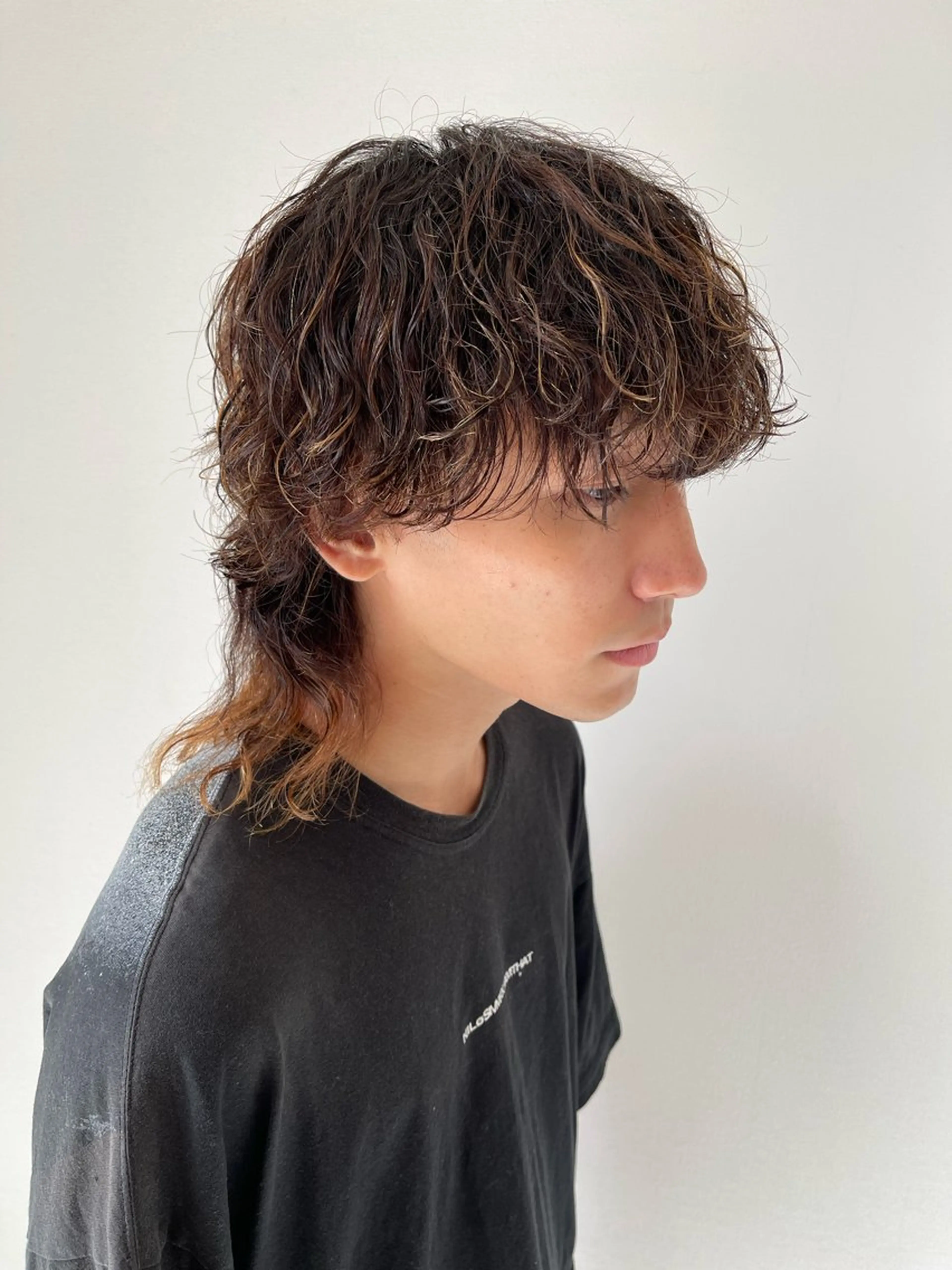 ショート パーマ メンズ メンズパーマ 波巻きパーマ メンズウルフカット ウルフカット スパイラルパーマ カット パーマ メンズパーマ特化/ KAORU/店長のヘアスタイル