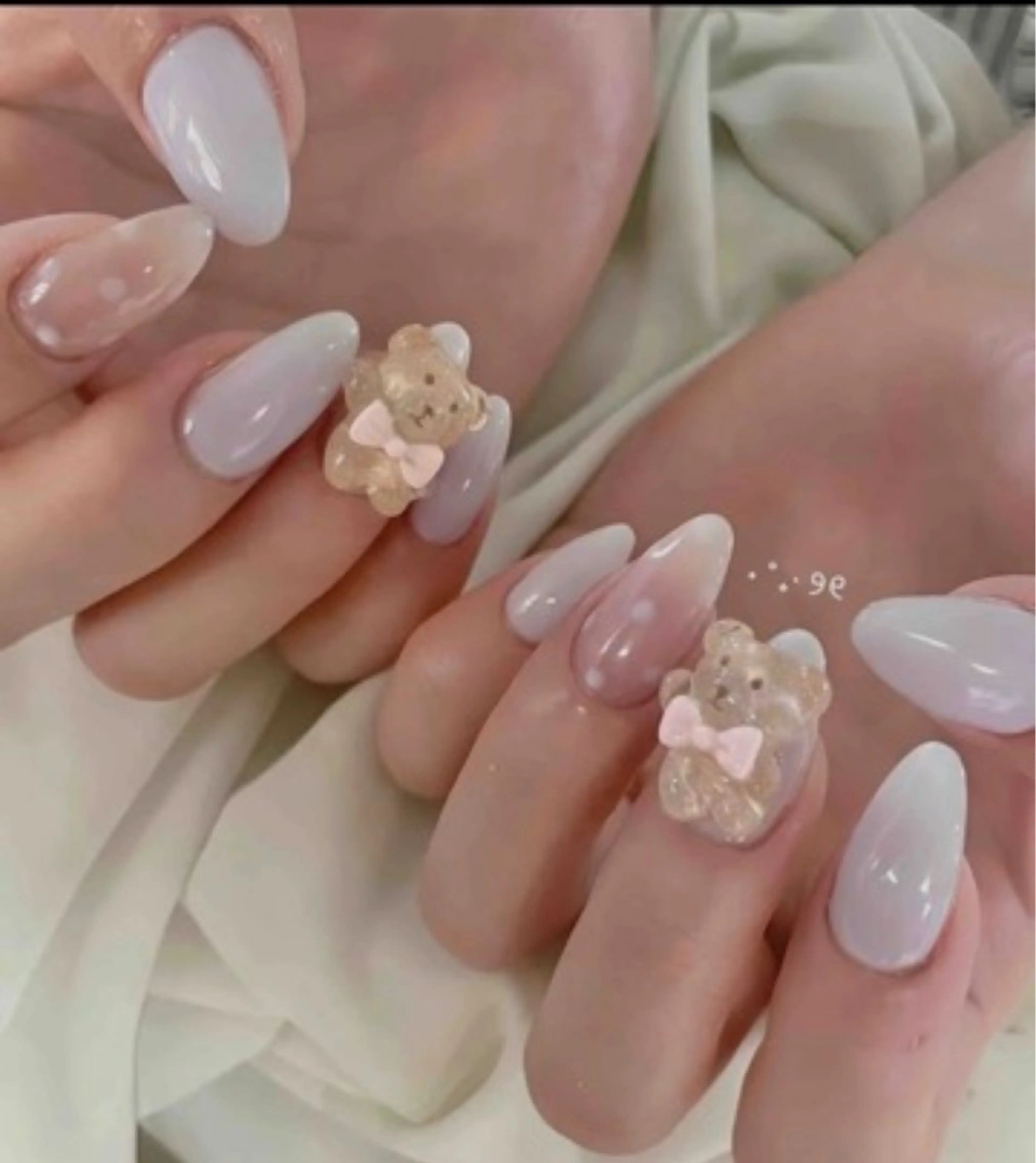 ネイル チークネイル 長さ出し フレンチネイル ガーリー 韓国ネイル ハンドネイル Sun Nail 池袋のエステ・リラクイメージ
