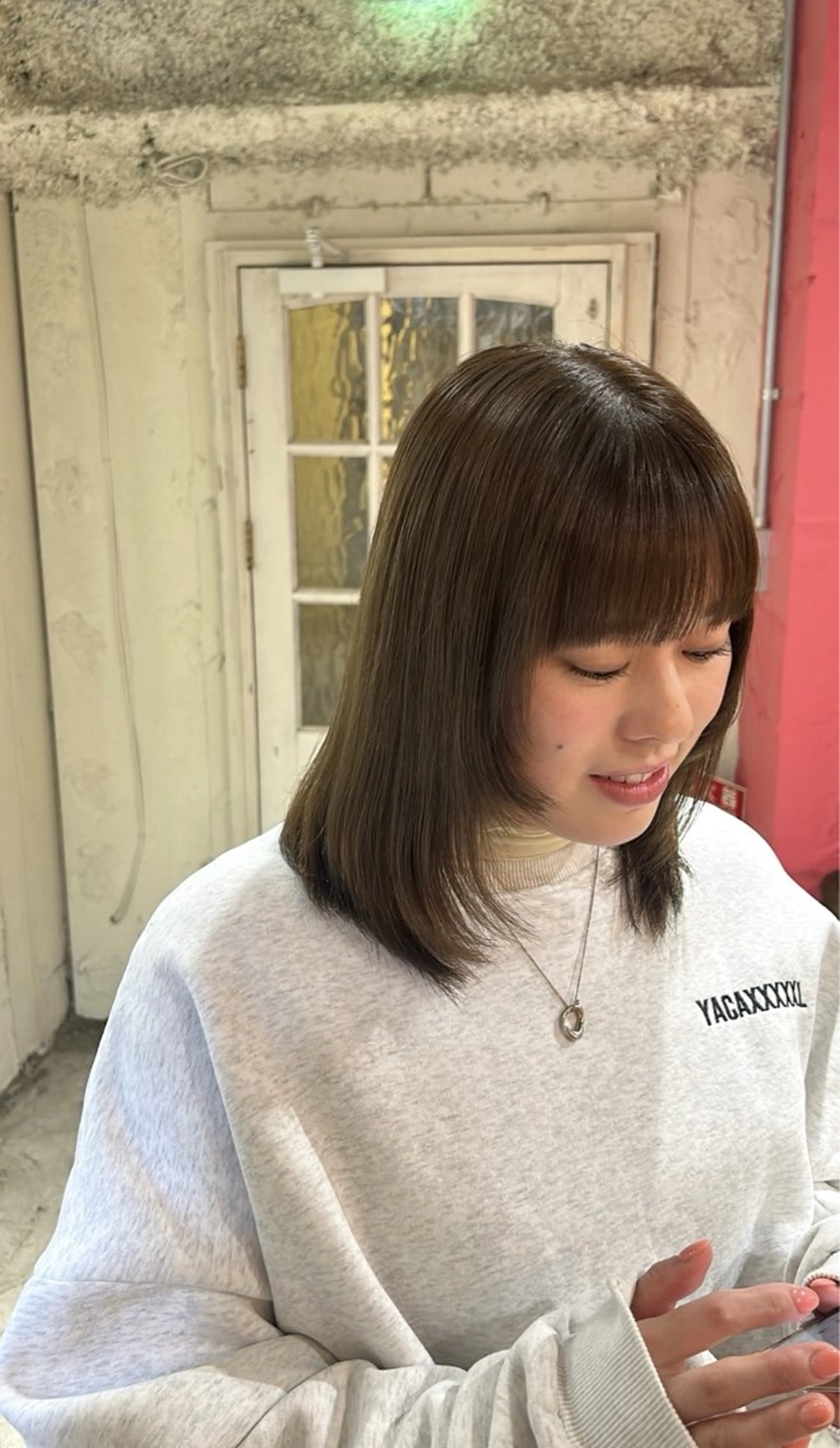 ミディアム カラー ヘアカラー トリートメント ☁️透明感カラー☁️ Reikaのヘアスタイル