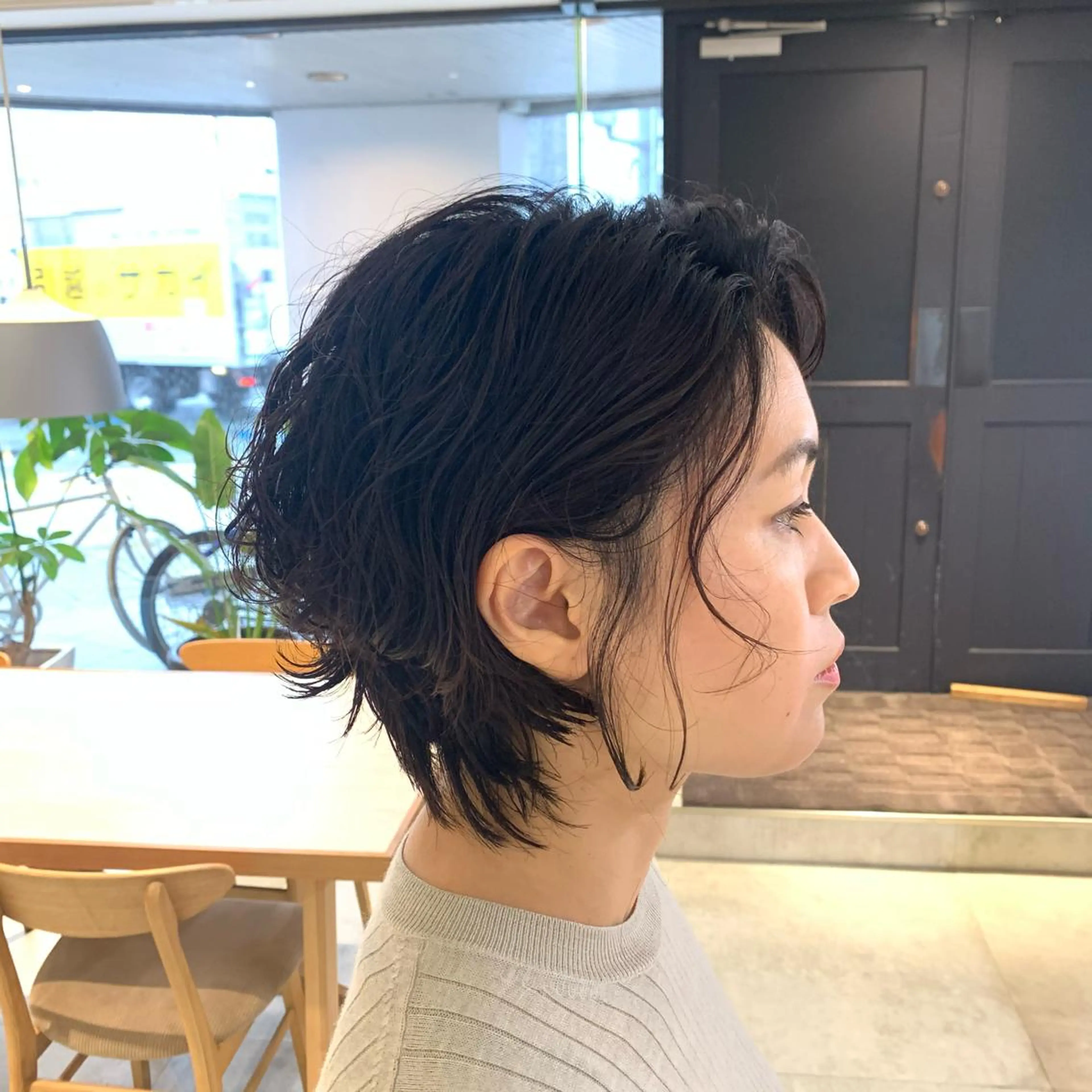 ショート カット パーマ トリートメント hoNua. 栄/透明感カラーのヘアスタイル