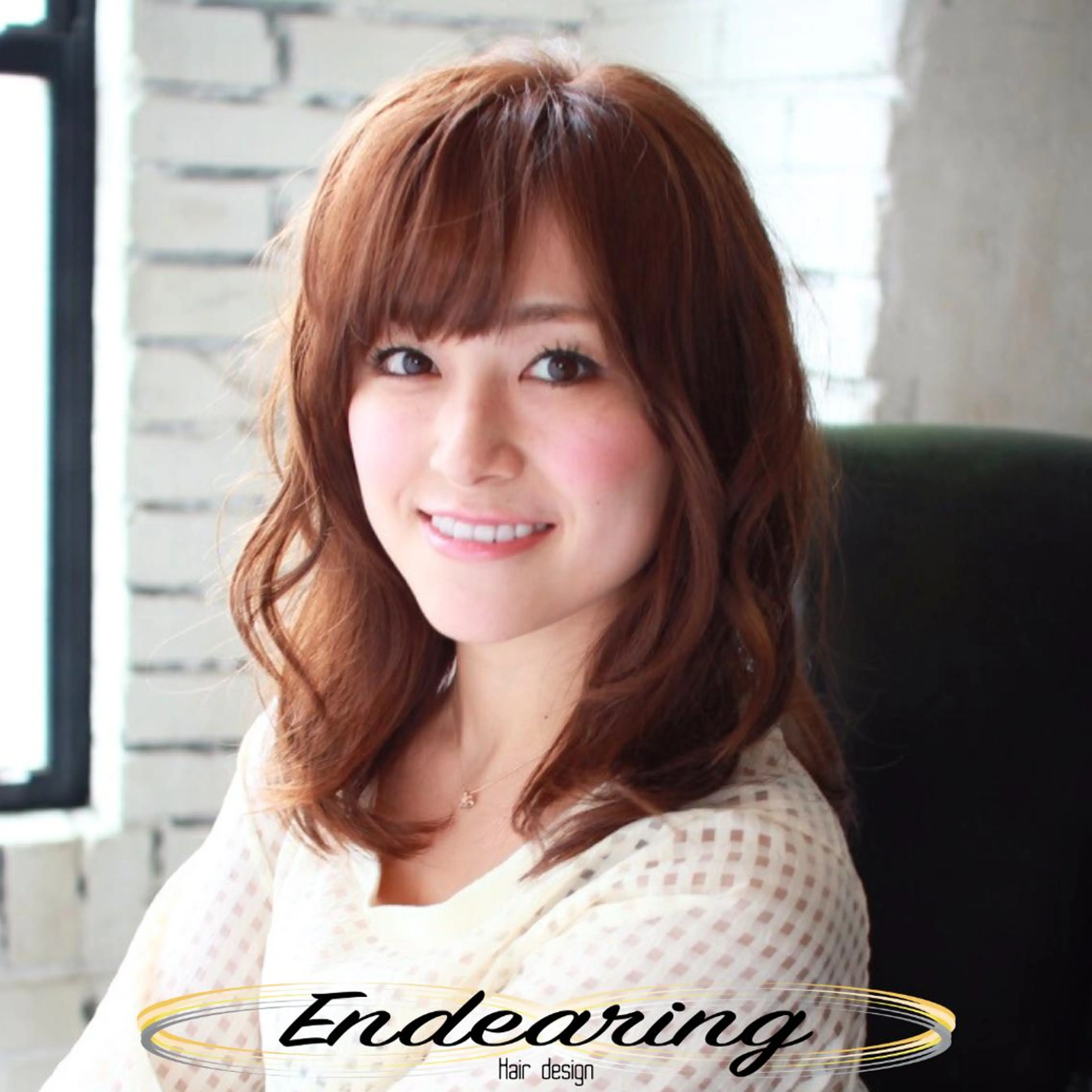 セミロング オレンジブラウン レイヤーカット 似合わせカット カット ヘアカラー 柳田 怜那/銀座 Endearingのヘアスタイル