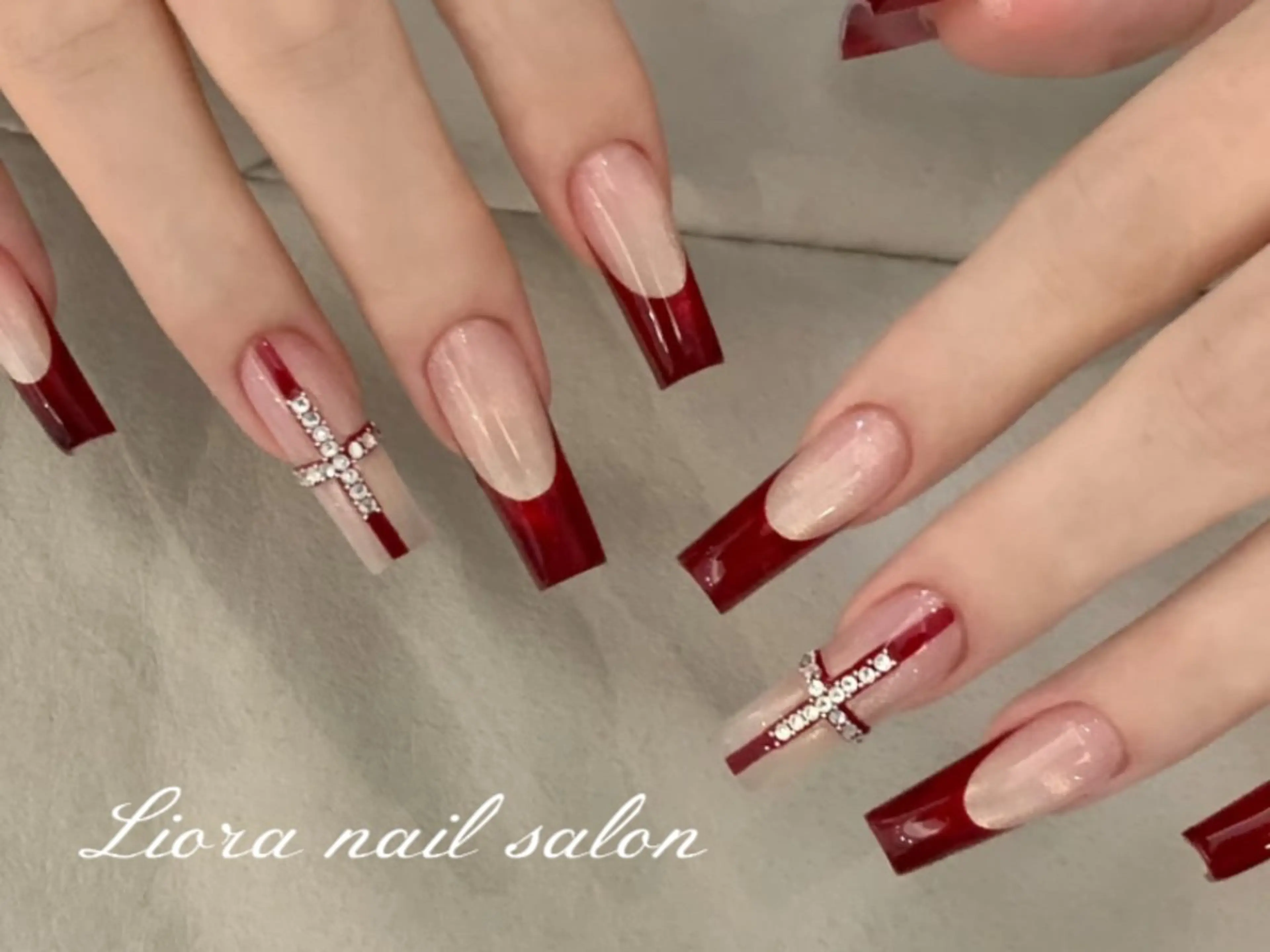 ネイル チークネイル フットネイル フレンチネイル ジェルネイル ガーリー ハンドネイル Liora nail salonのネイルデザイン