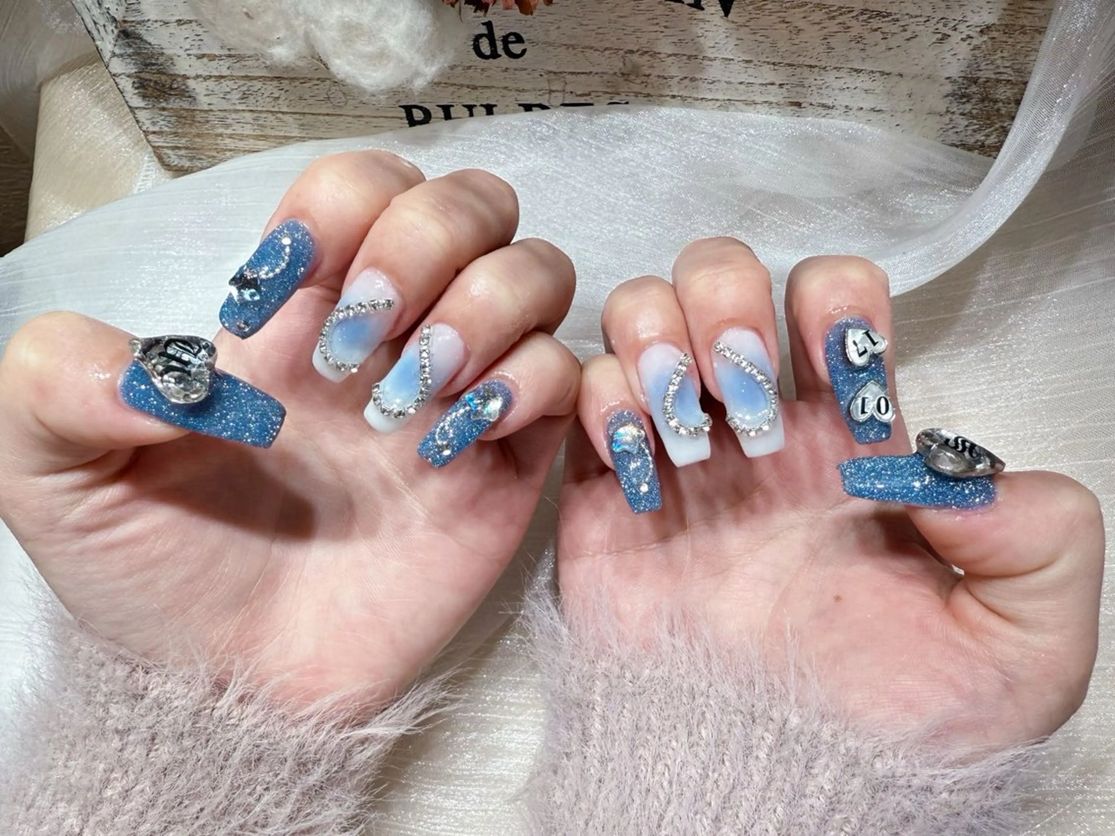 ネイル アートネイル フットネイル ジェルネイル ハート キラキラネイル My nail所属・babarla Nailのネイルデザイン