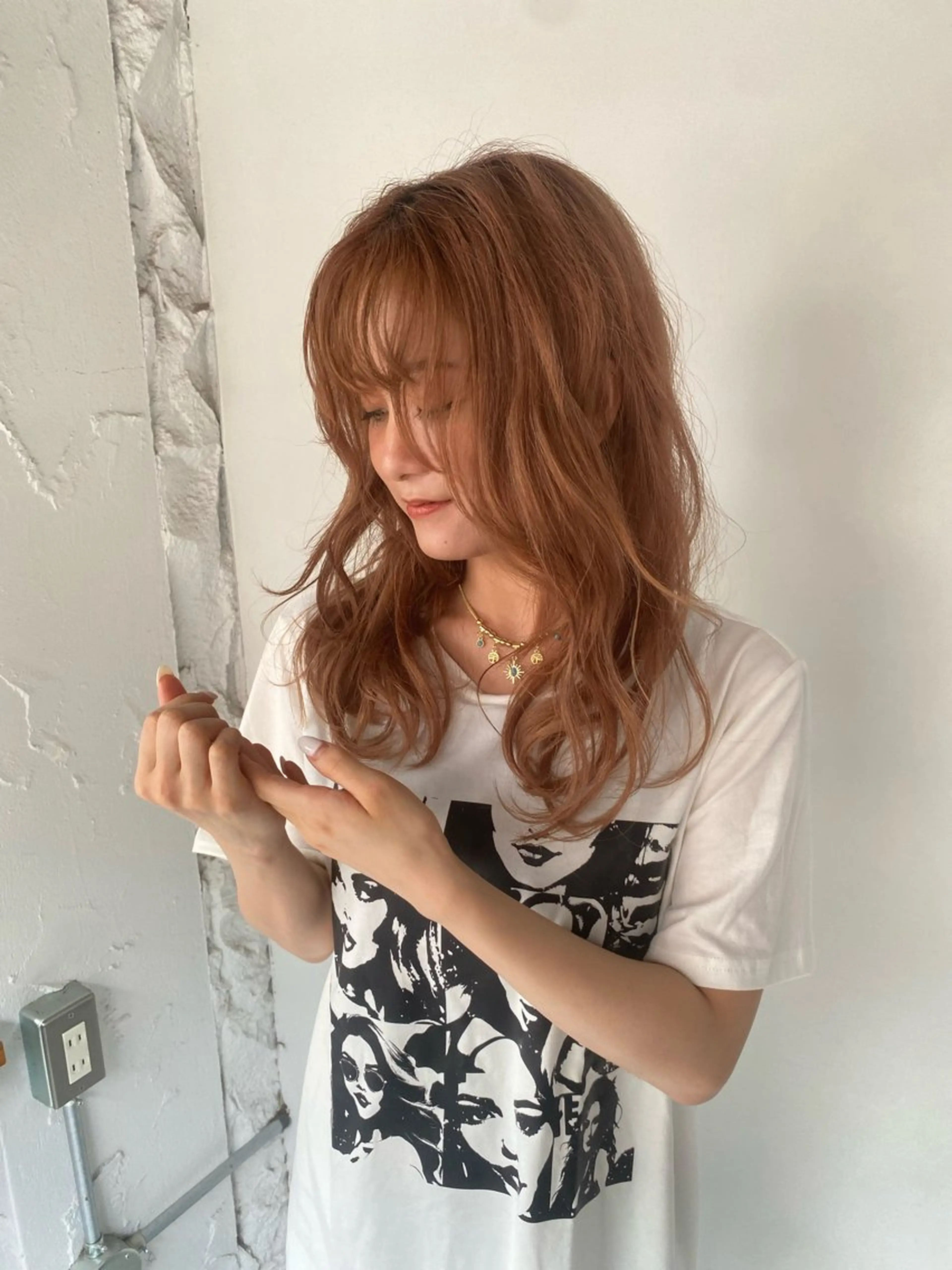 ロング カラー ヘアカラー 関根 桃羽のヘアスタイル