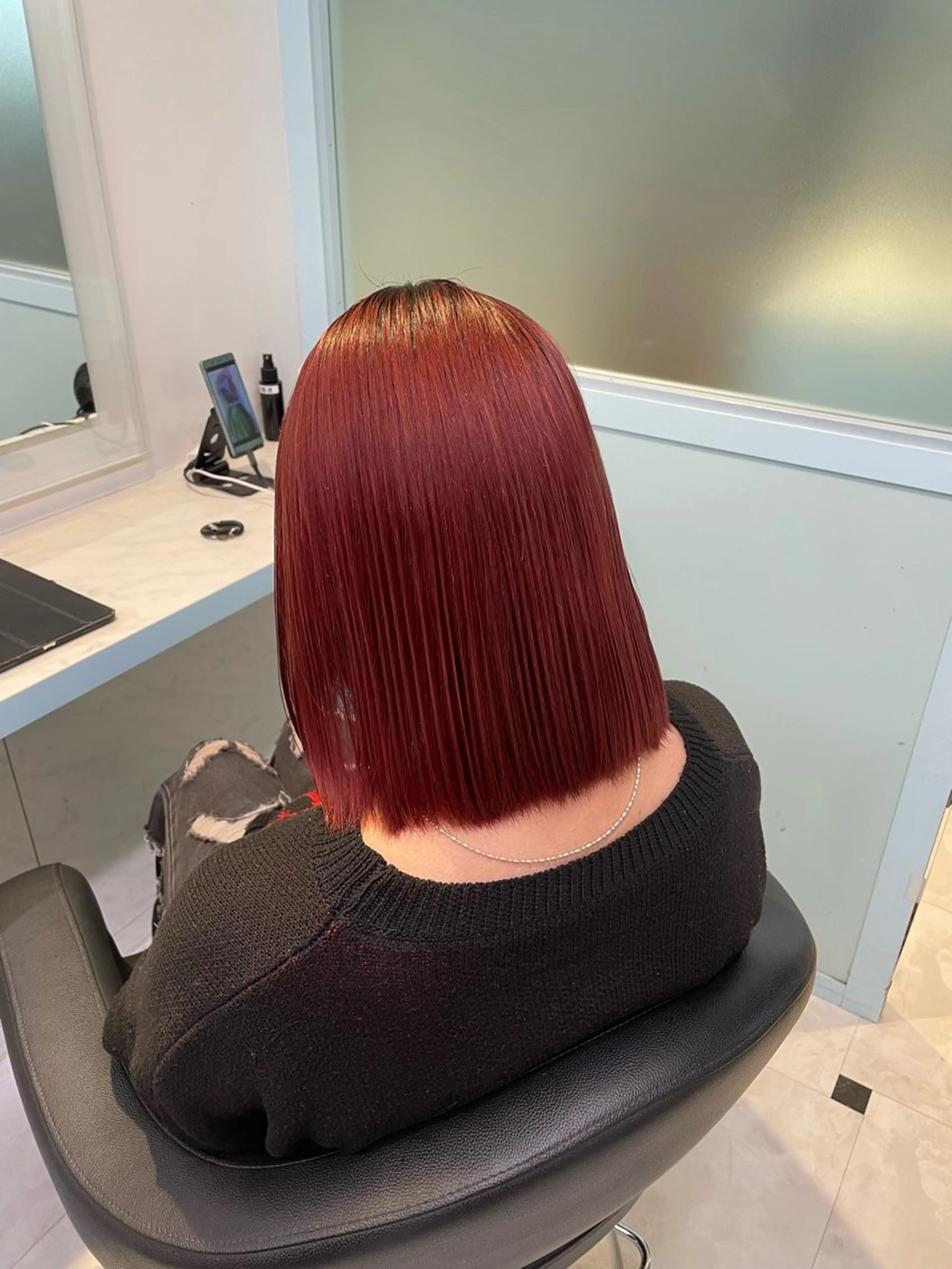 ミディアム カラー ヘアカラー トリートメント 🍒♡艶髪暖色カラー saaya♡🍒のヘアスタイル