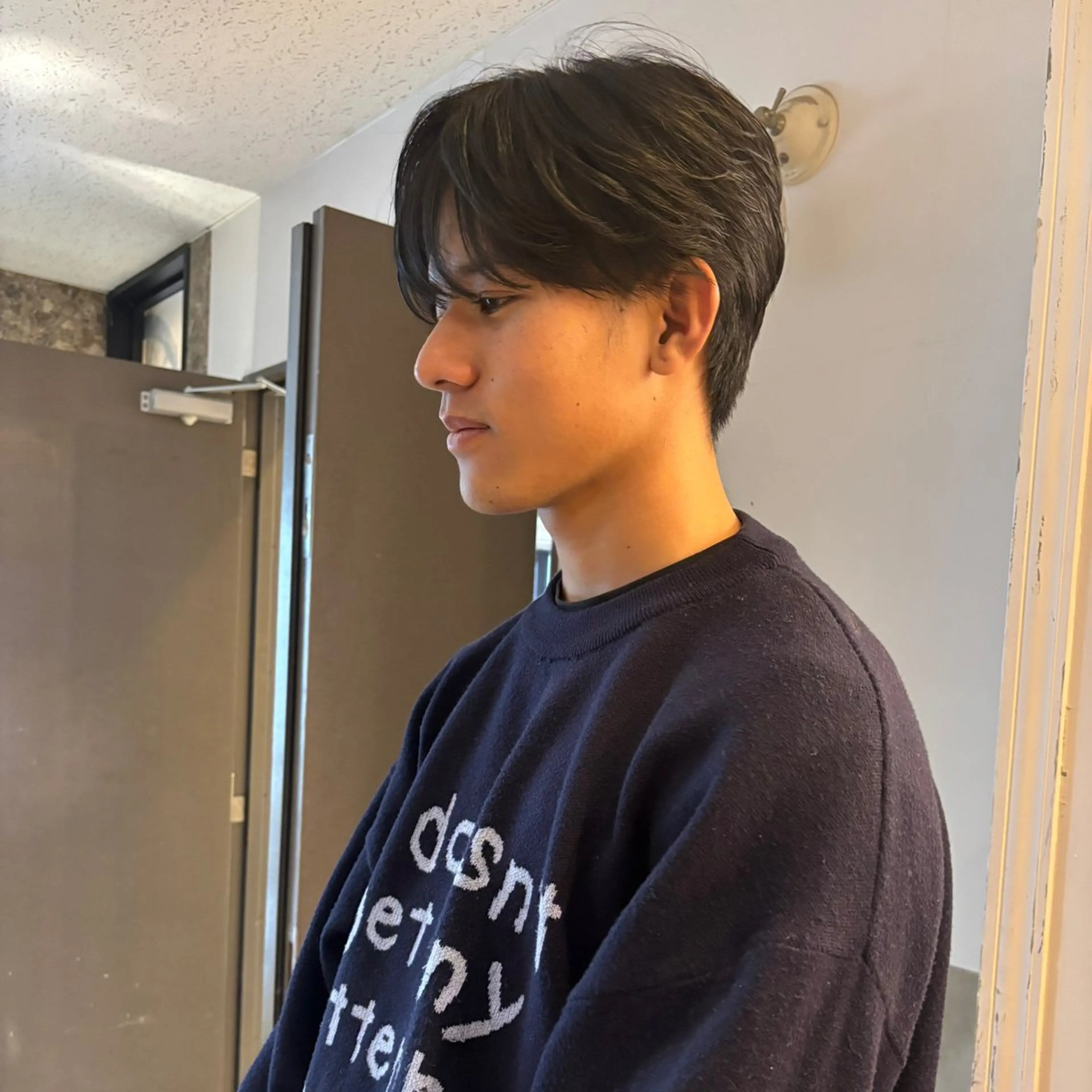メンズ センターパート pia 森 乃愛のヘアスタイル