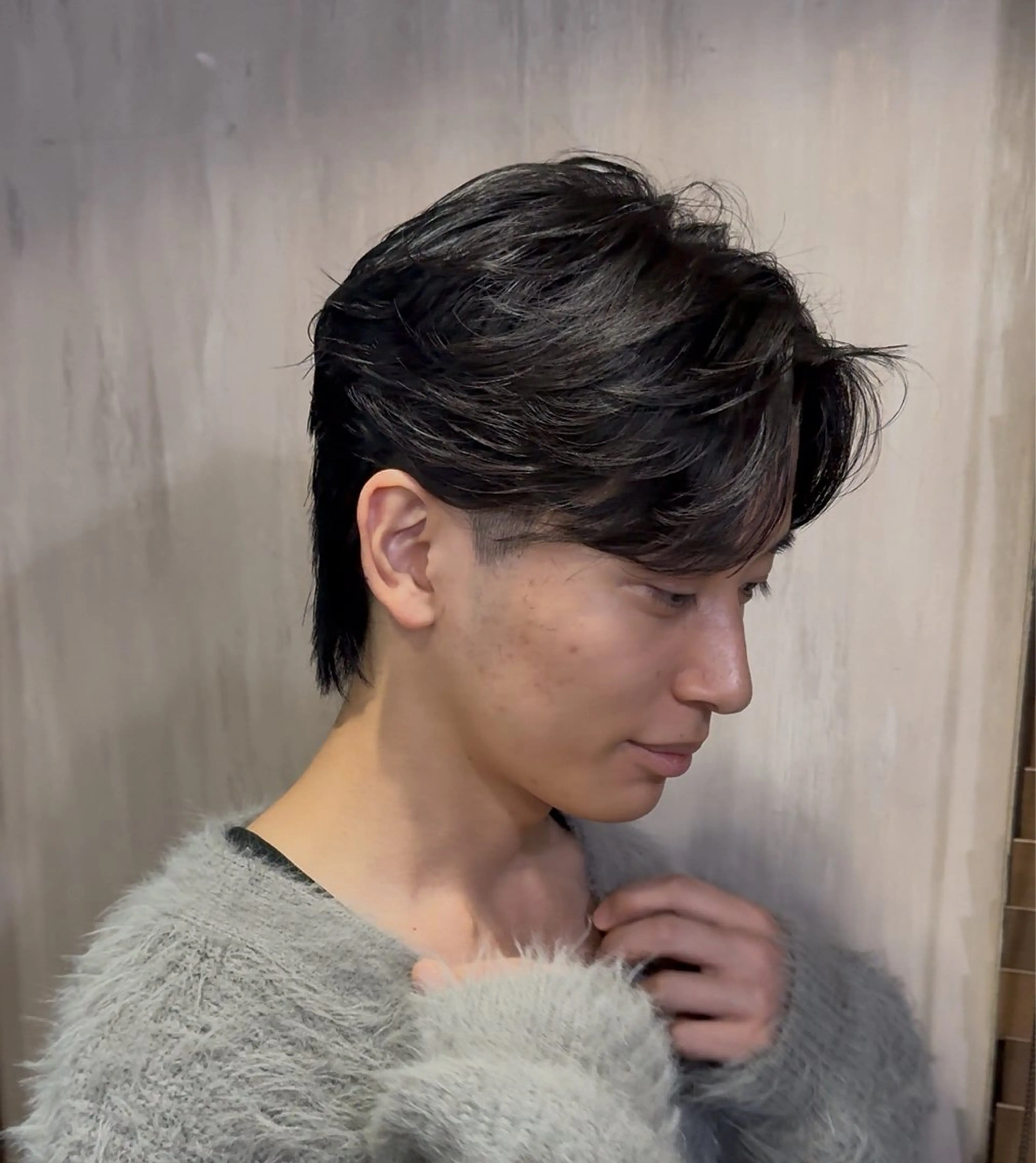 ショート パーマ メンズ センターパート メンズパーマ ニュアンスパーマ カット パーマ トリートメント ヘアセット メンズカット/パーマ 艶カラーTAIGA︎のヘアスタイル