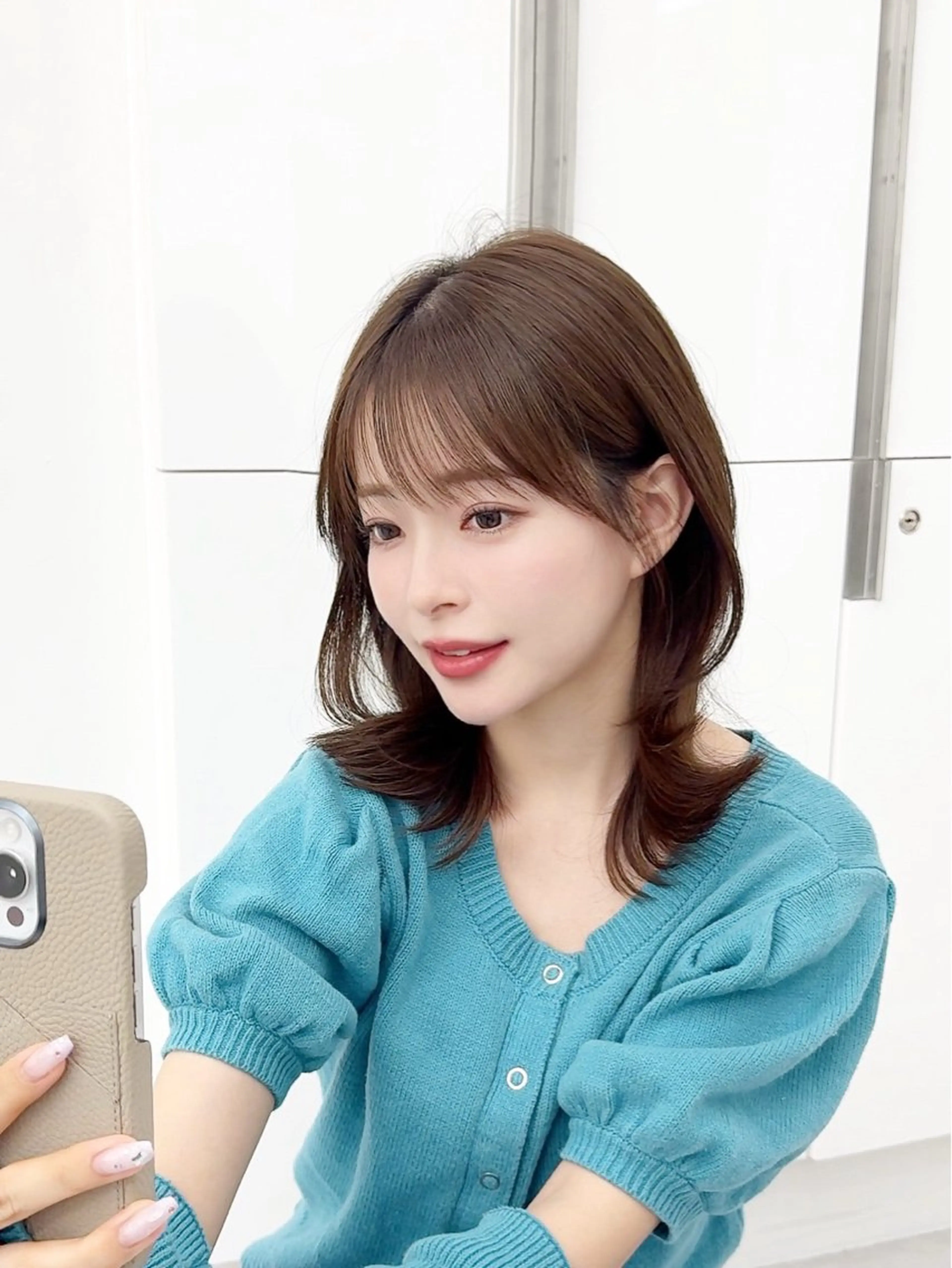 ミディアム カラー ヘアアレンジ カット ヘアカラー トリートメント 最小顔周り&レイヤー 特化/池袋/kokiのヘアスタイル
