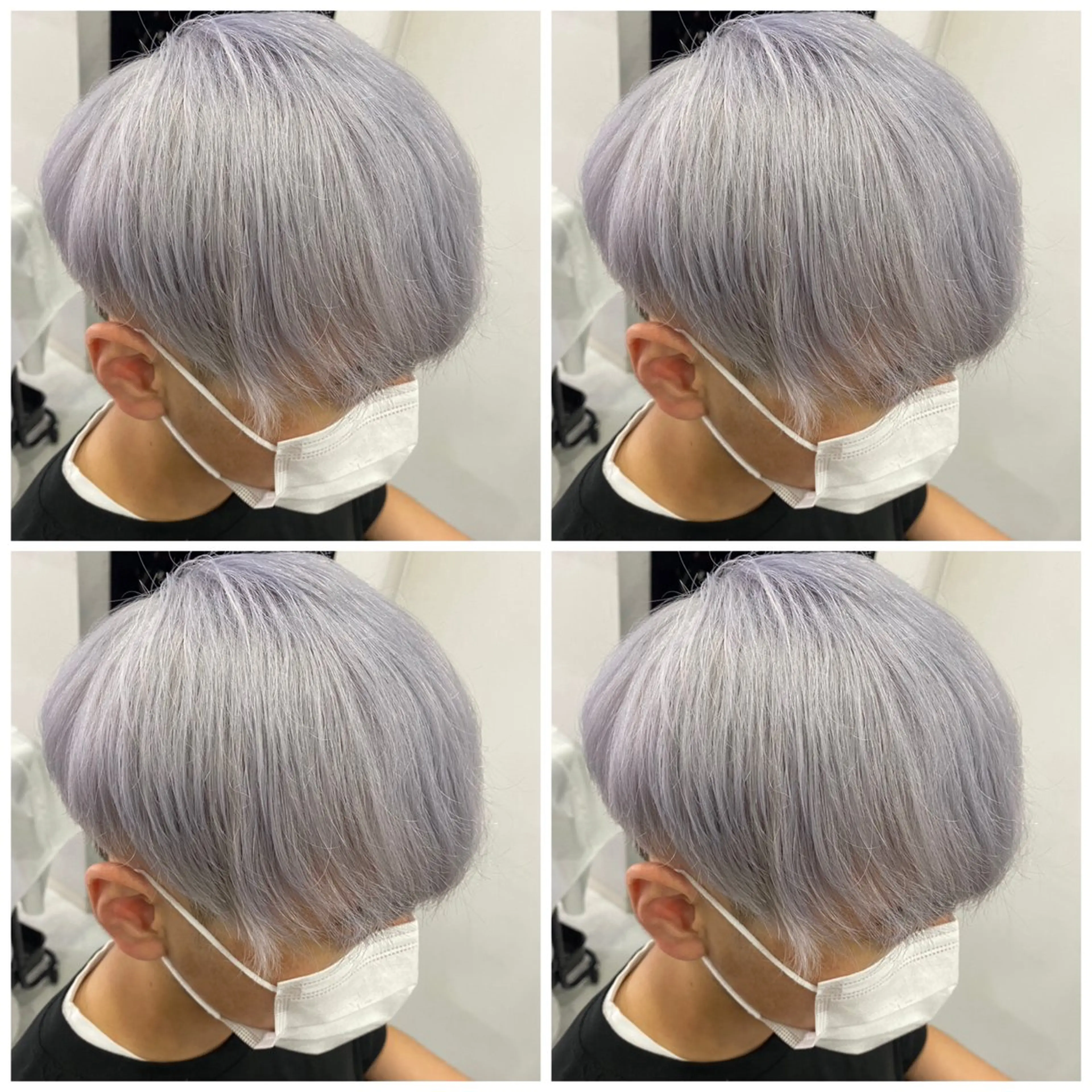 ミディアム カット ヘアカラー トリートメント メンズパーマ×ブリー チ/NORIのヘアスタイル