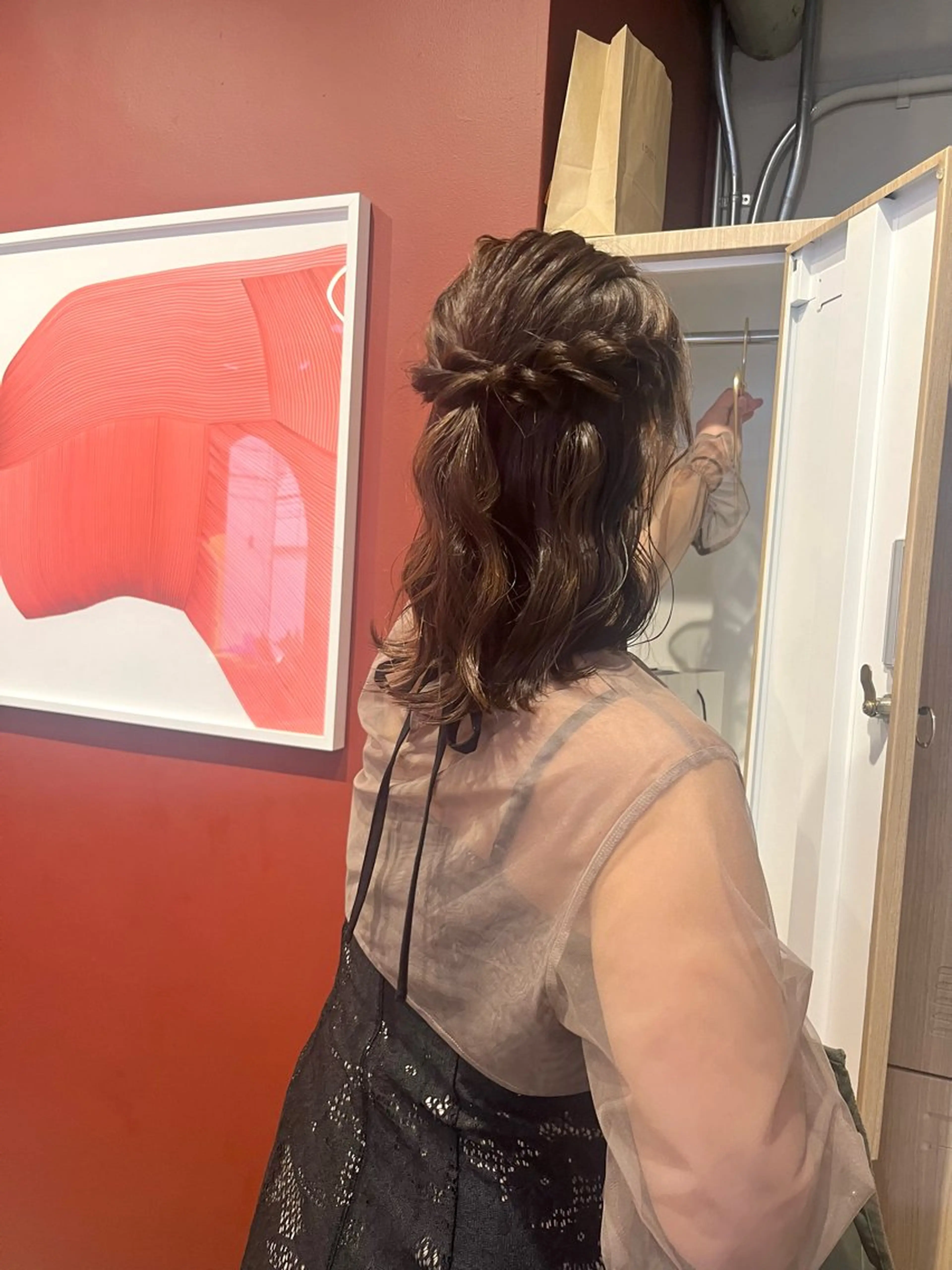 ヘアアレンジ 似合わせ小顔レイヤー 🎀nonokaのヘアスタイル