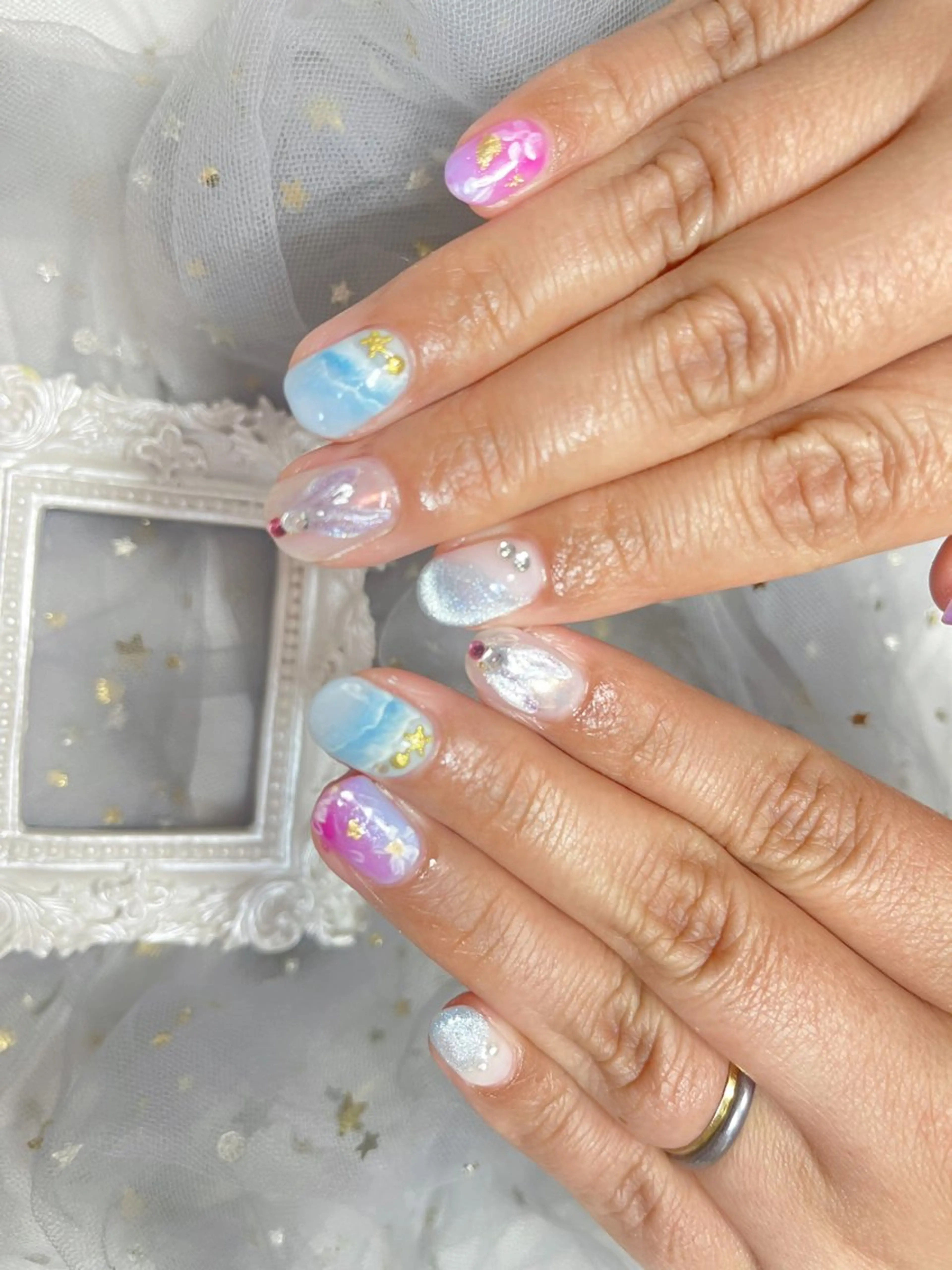 ネイル ハンドネイル 🎀ネイルサロン エクラYUI🎀のネイルデザイン