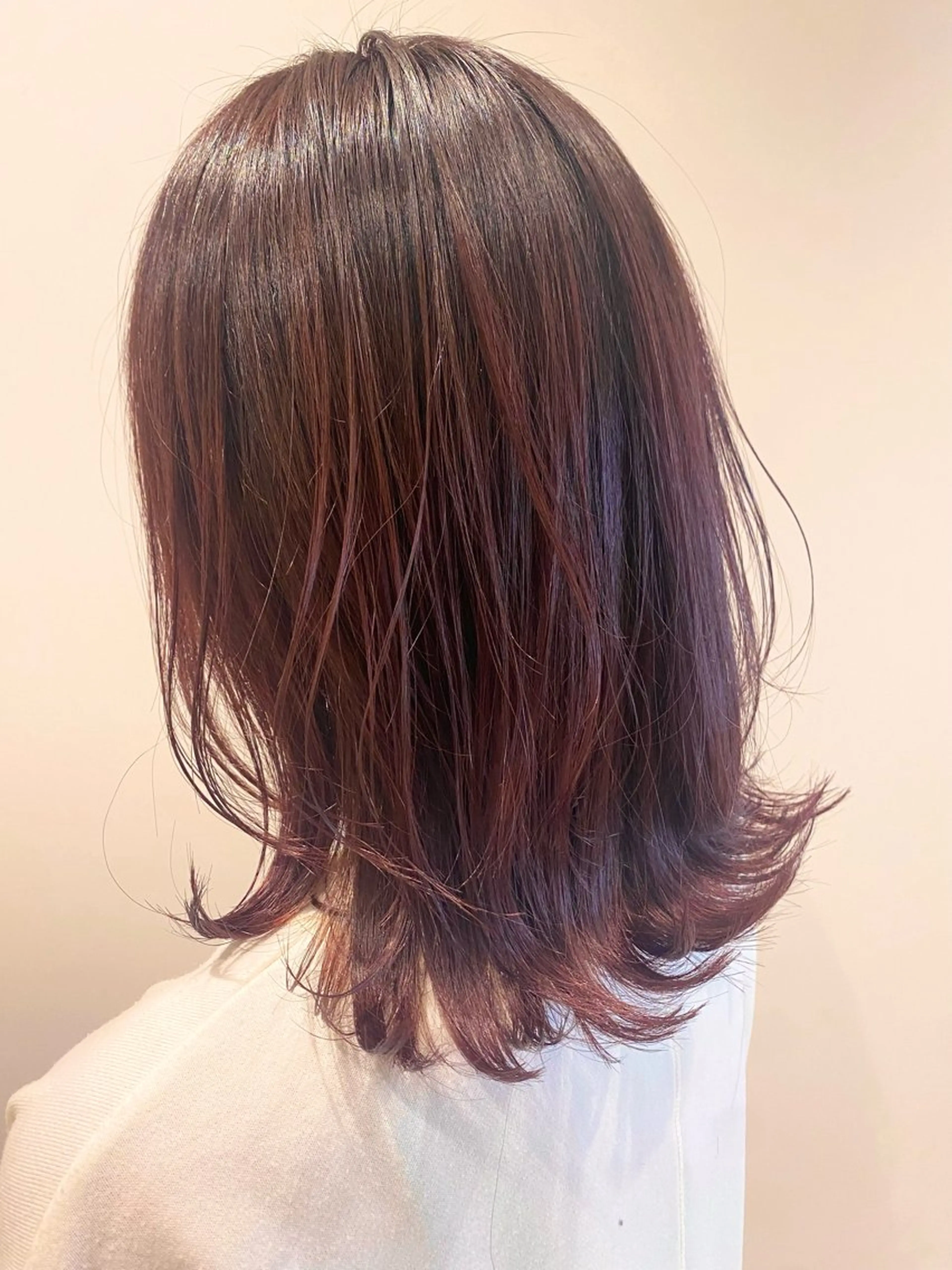 ミディアム カラー ヘアカラー トリートメント 🌹艶髪カラー🌹 津田晴加【西荻窪】のヘアスタイル