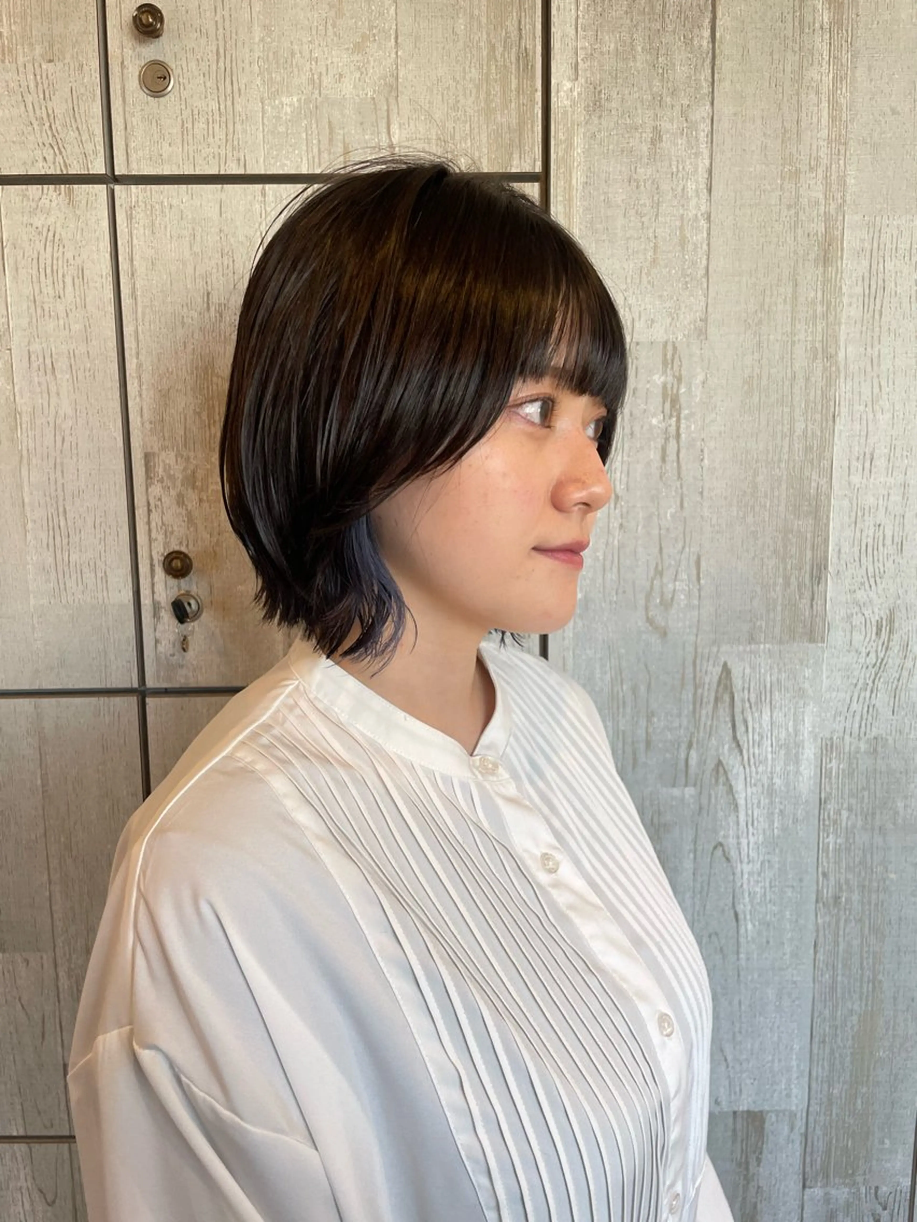 ショート カラー インナーカラー ヘアカラー ひなた 艶カラー/渋谷のヘアスタイル
