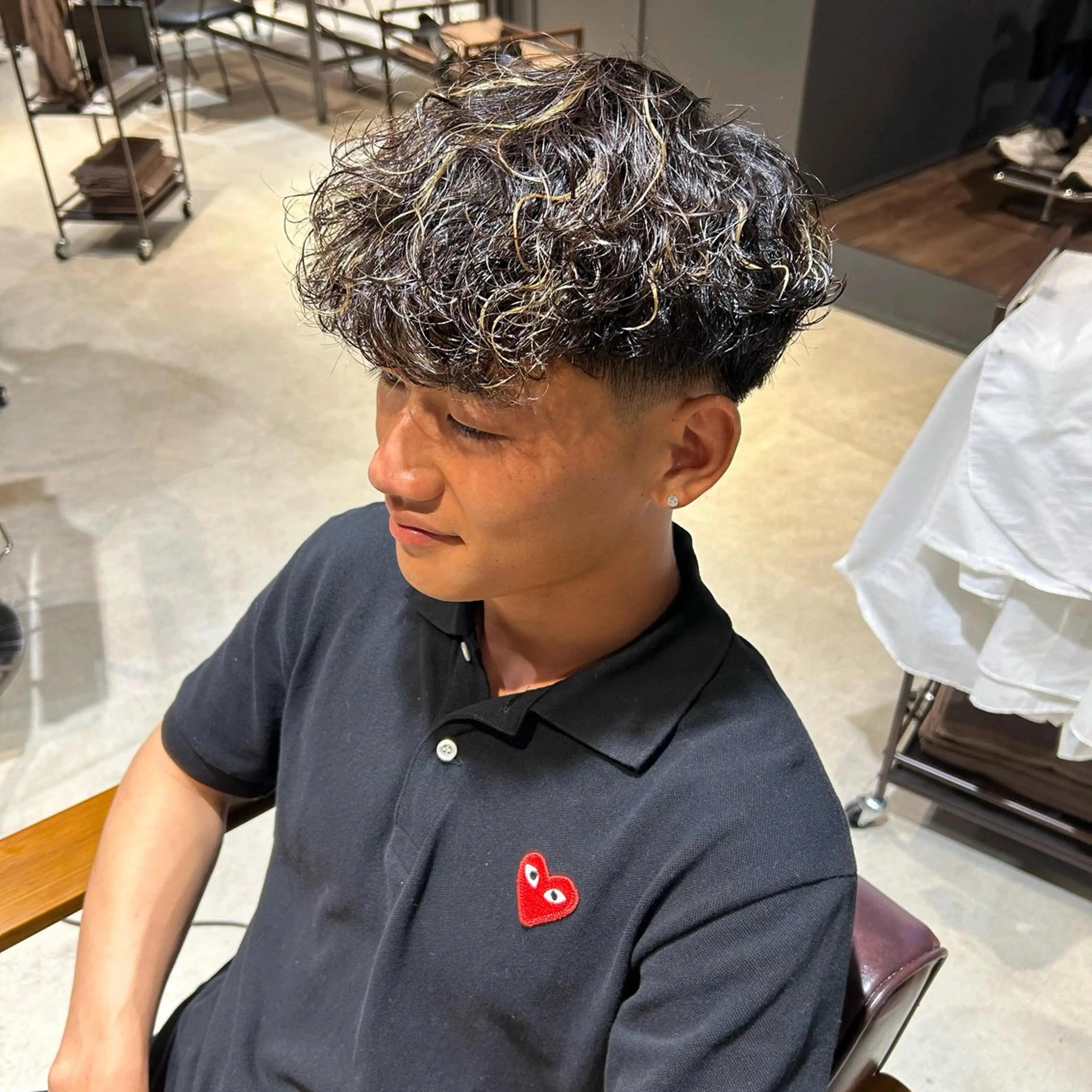 カラー パーマ メンズ カット ヘアカラー パーマ 安達 脩人のヘアスタイル