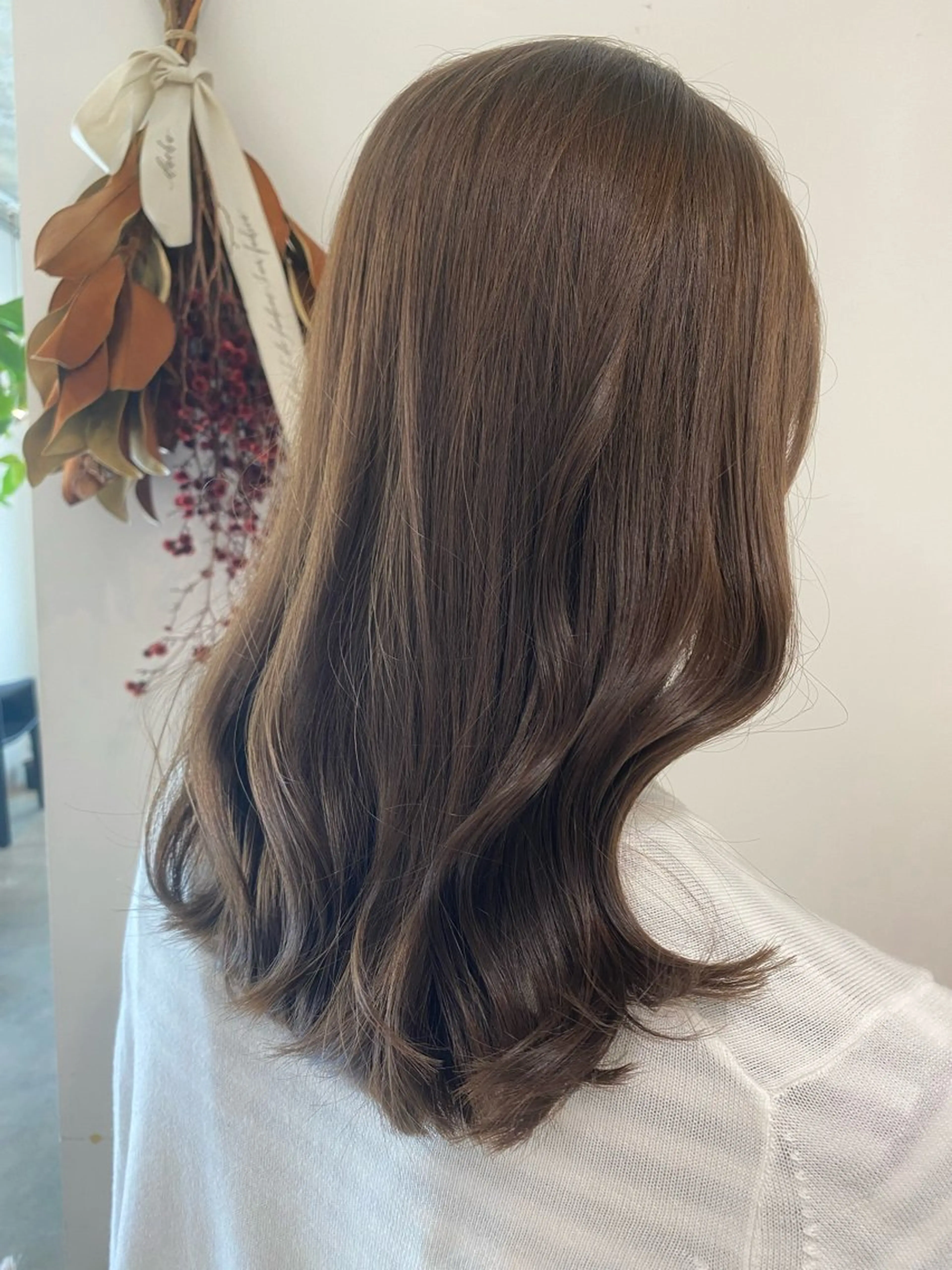 ミディアム カラー ブラウンカラー マロンブラウン ヘアカラー ducha所属・DUCHA Tomida naoのヘアスタイル