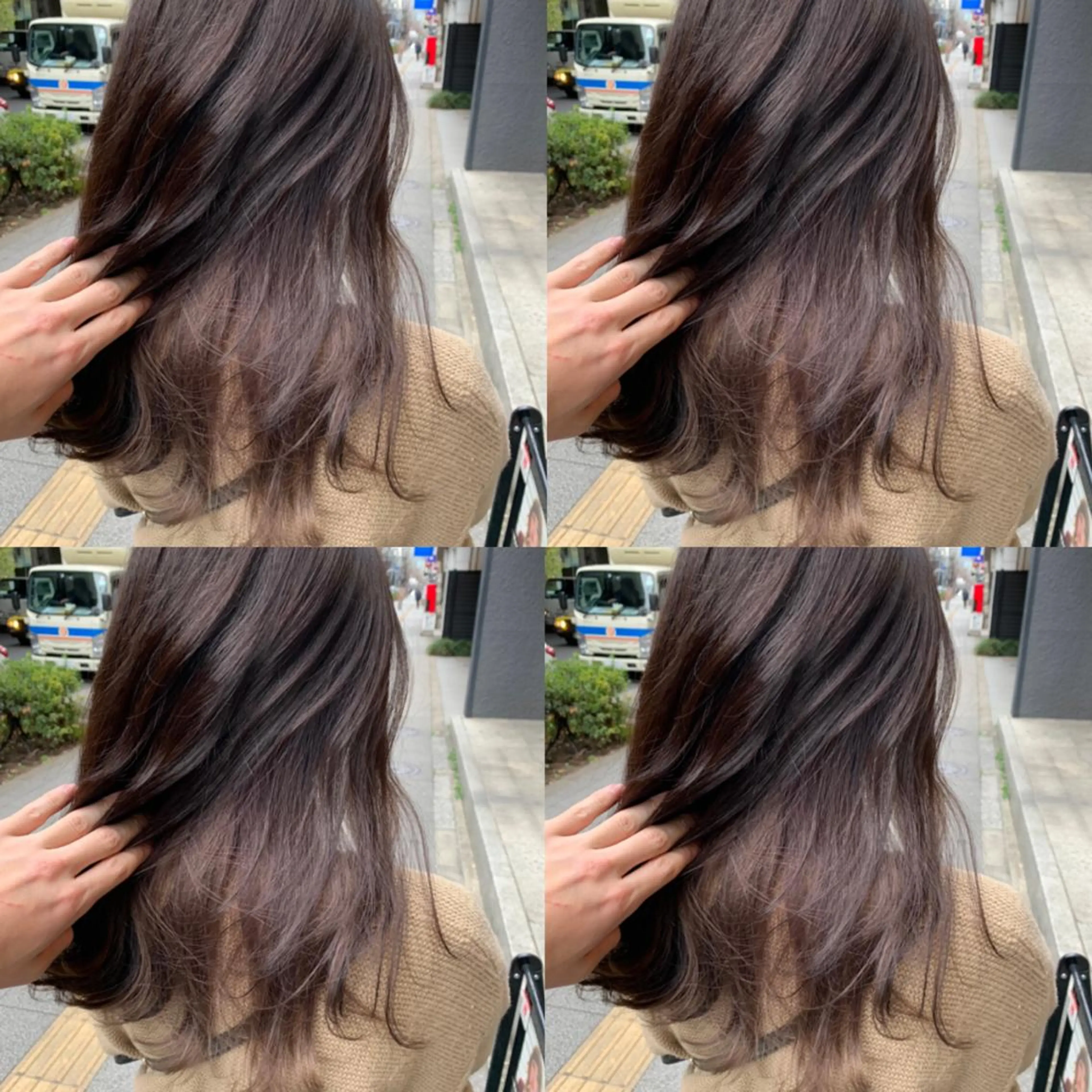 セミロング カラー ヘアアレンジ トリートメント 🦋韓国ヘア 坂本 菜摘🦋のヘアスタイル